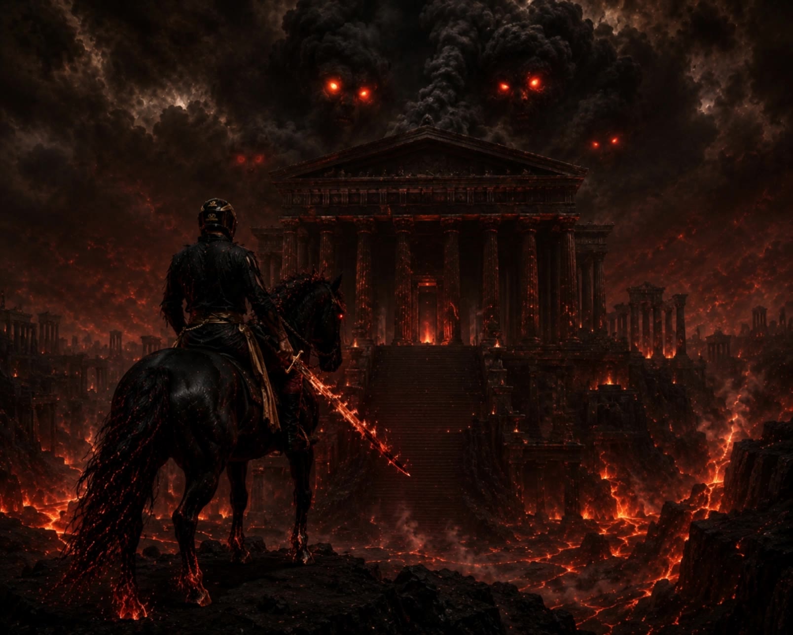 DARK HORSE IN HELL - dark fantasy style AI video
