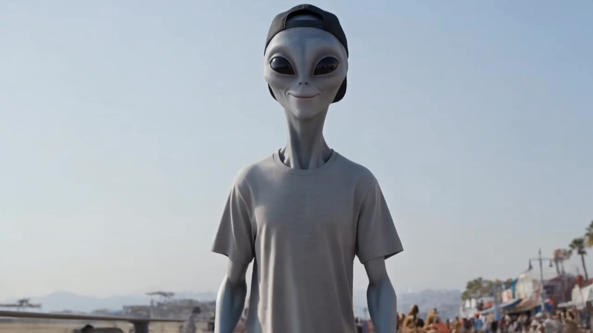 Alien Sunday Stroll  - aspect ratio for tiktok AI video