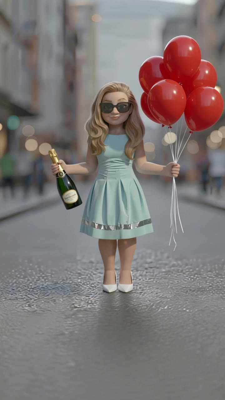 happy birthday cartoon - happy birthday animation AI video