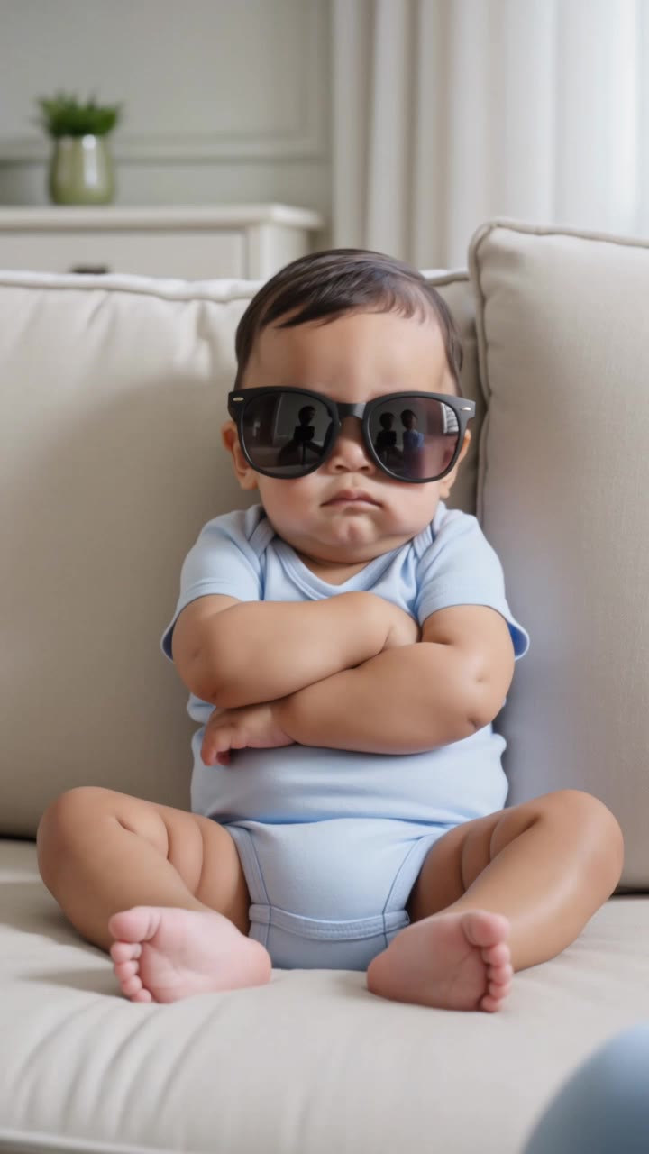 Baby Got Attitude - sunglasses template AI video