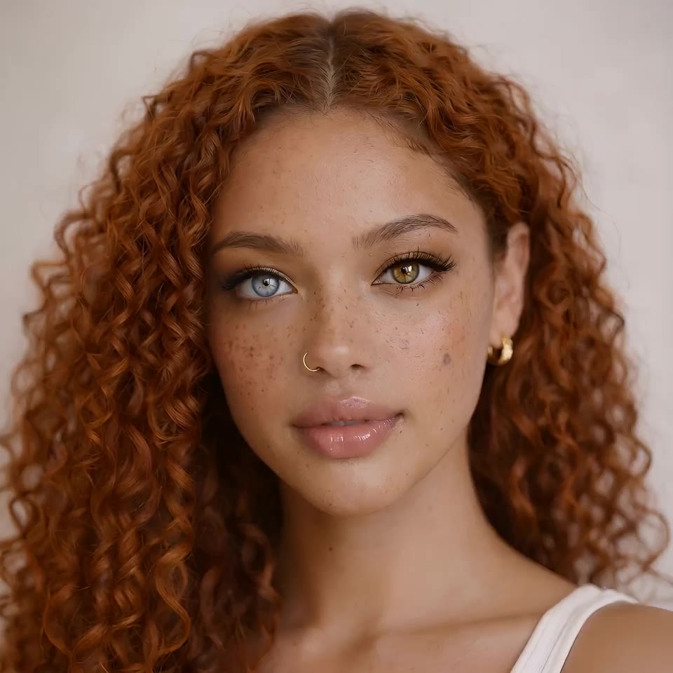 Kling AI work 299503822657089 - asian curly hair AI video