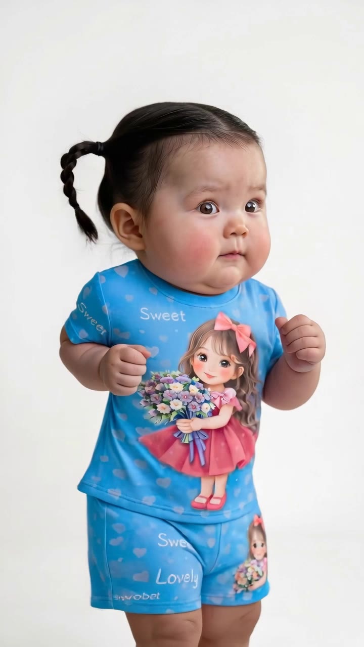 Cute - cute faces with text AI video