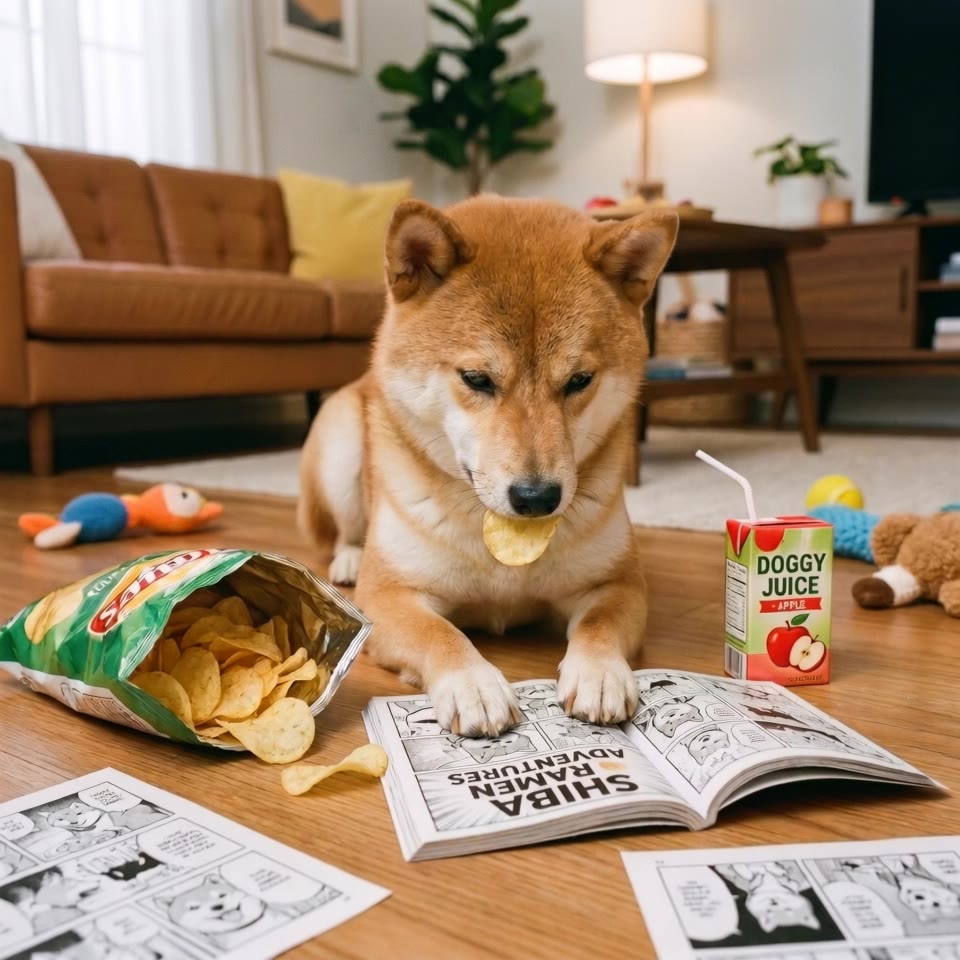 Shiba’s Manga Break - manga banner design AI video