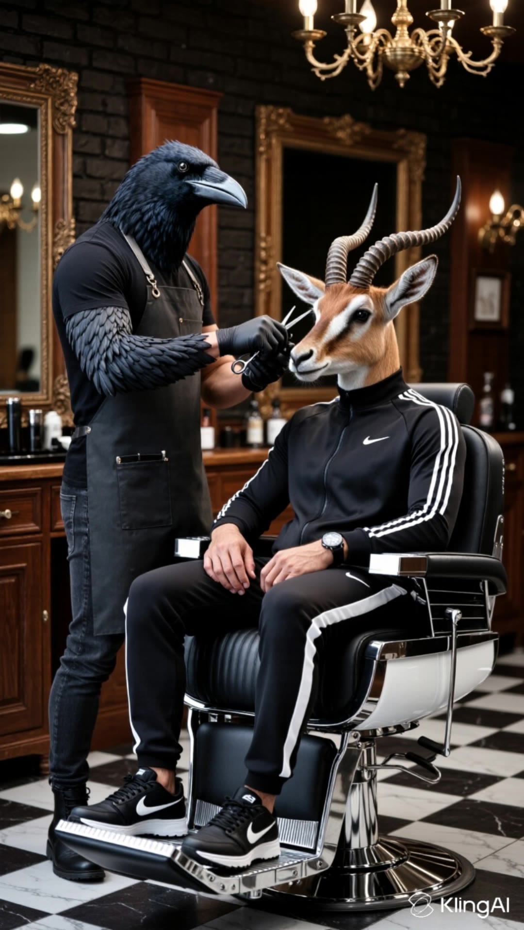 Kling AI work 315736942525646 - comb over taper haircut AI video