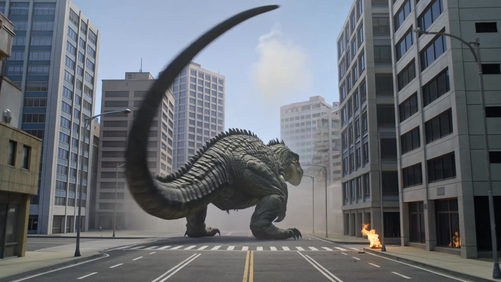 Giant lizard - lizard alien AI video