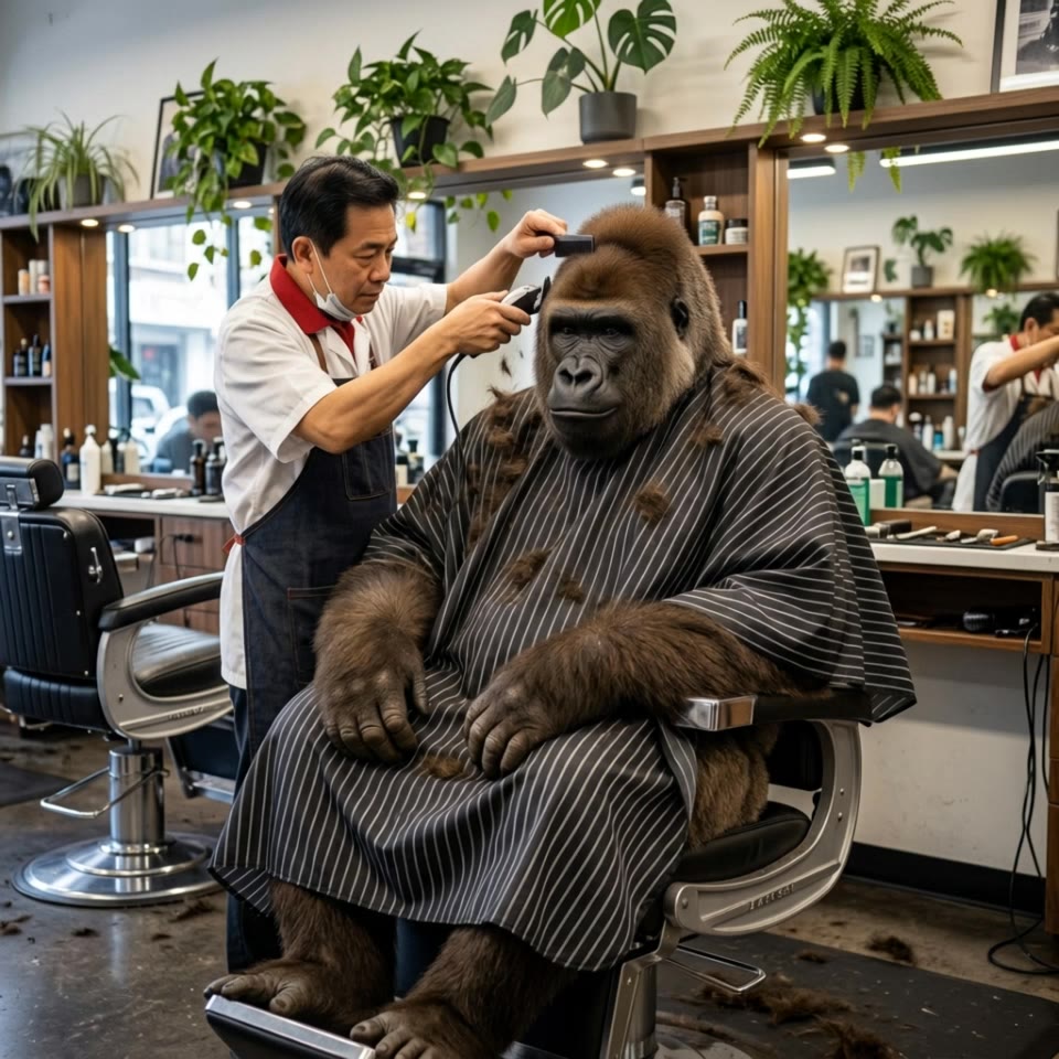 Same gorilla transformed - gorilla tattoo ideas AI video