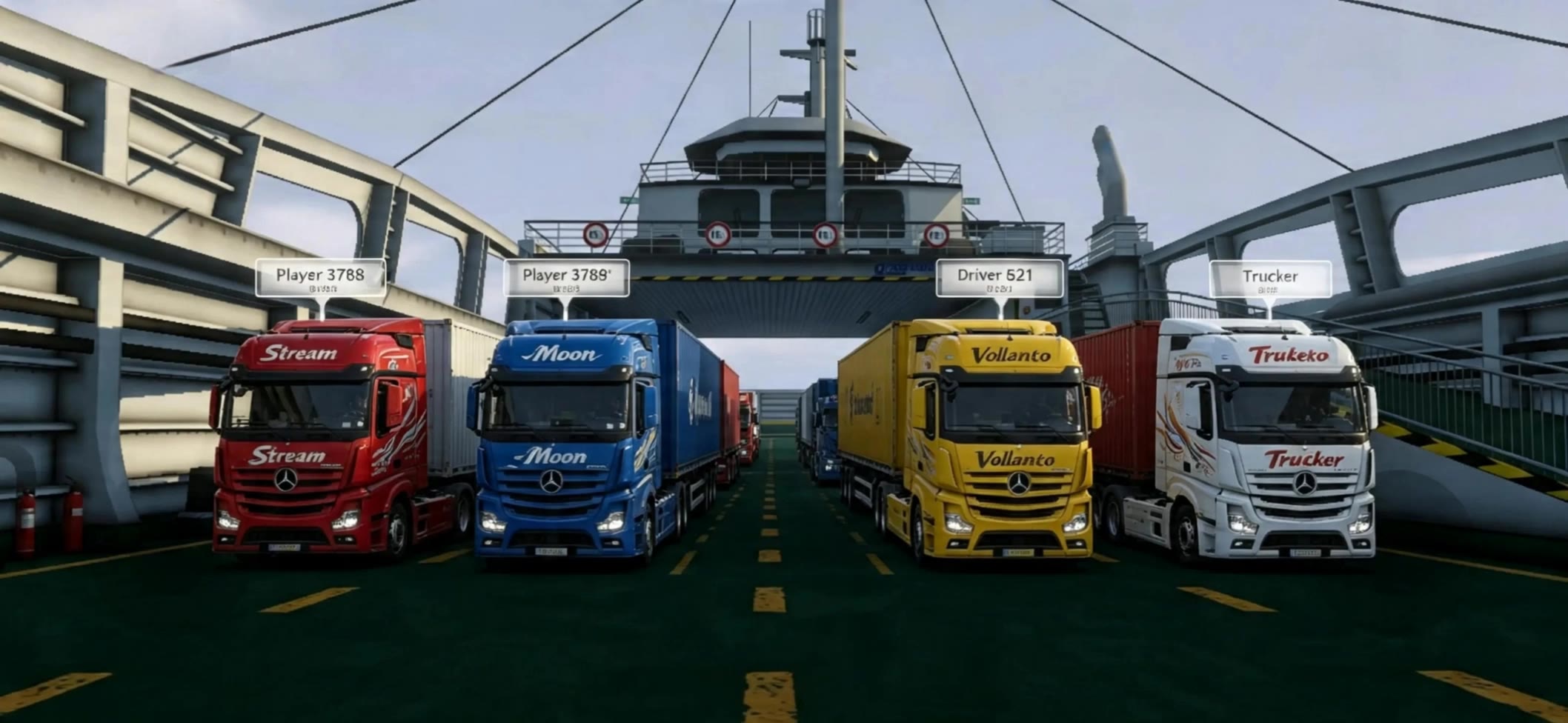 trucks - 4 5 aspect ratio AI video