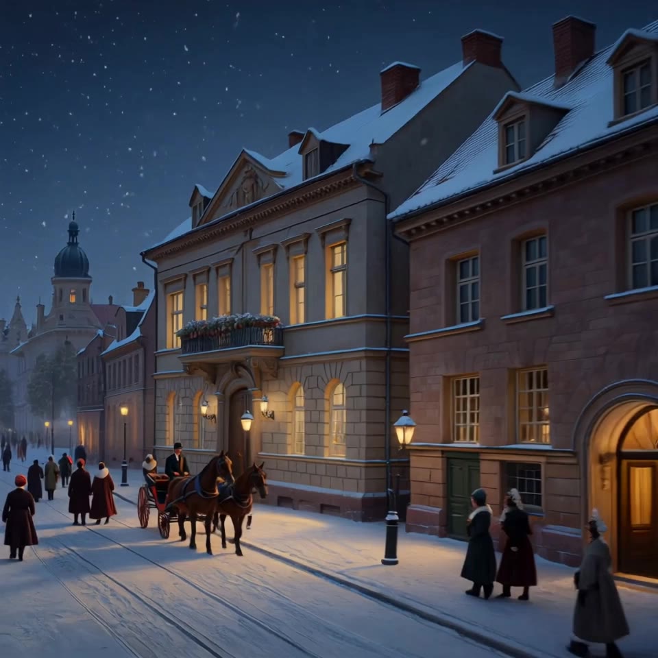 Gniezno in Dickens' style - walk style AI video