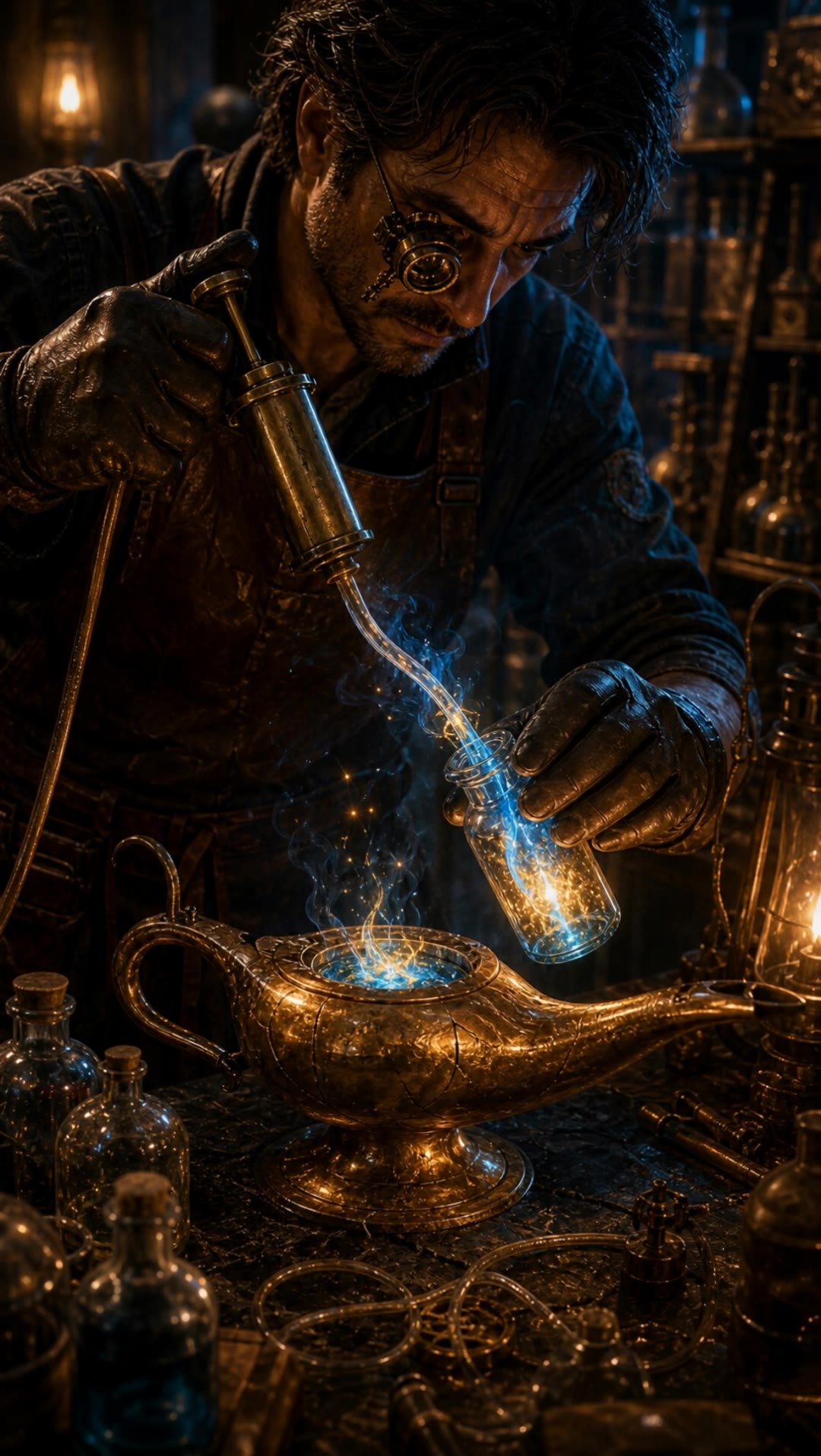 Magic Lamp Repairer 02 - magic lipsync AI video