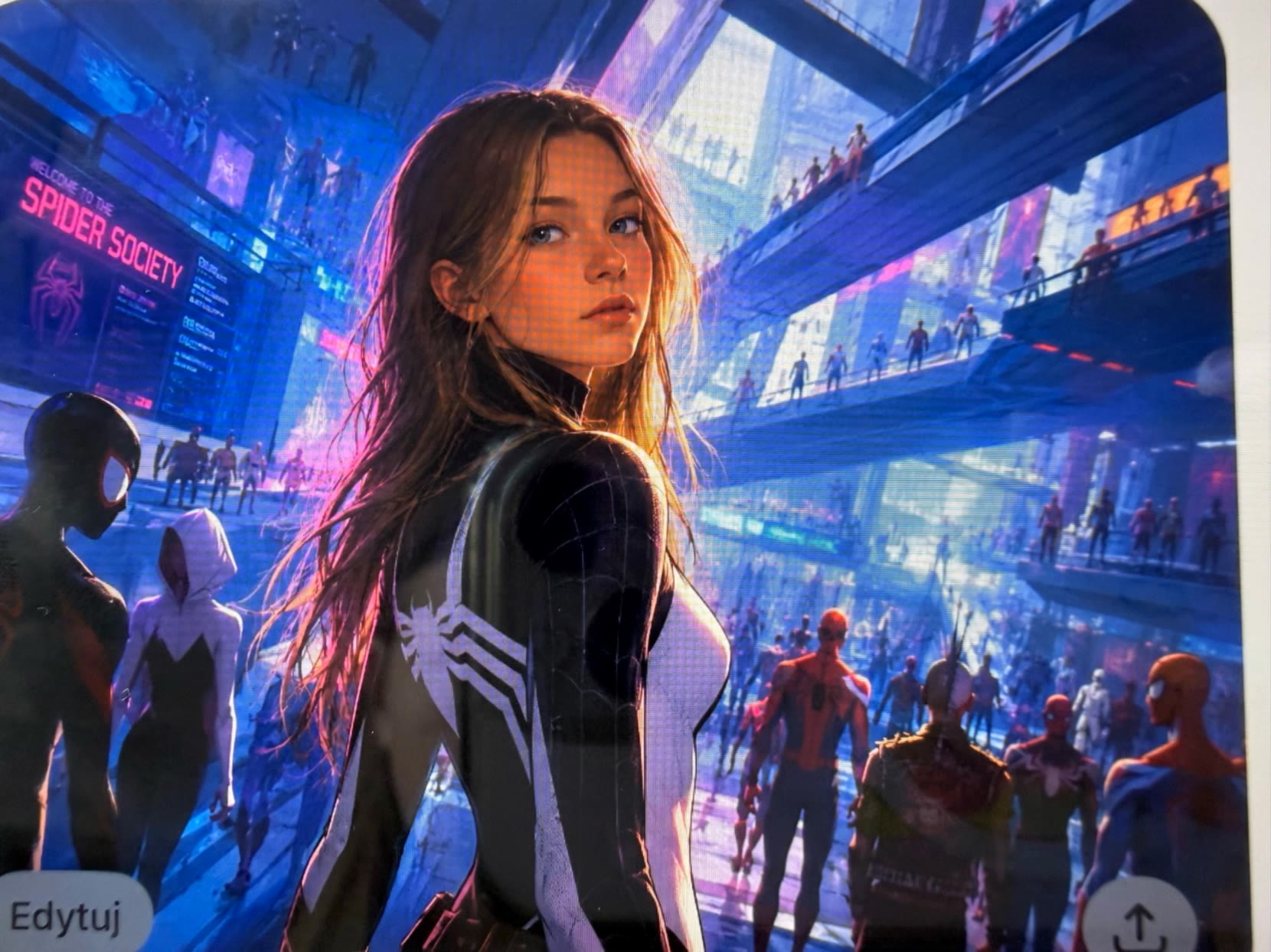 A female super hero fights  - female cartoons AI video