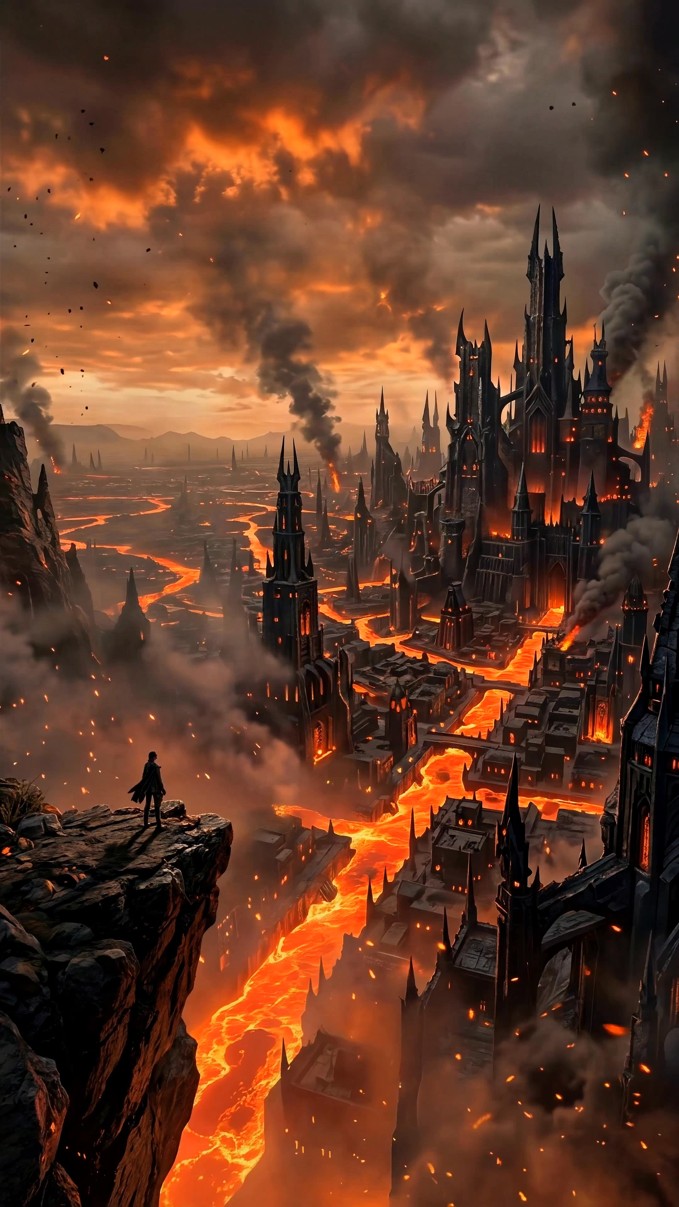 demonic city - different head angles AI video