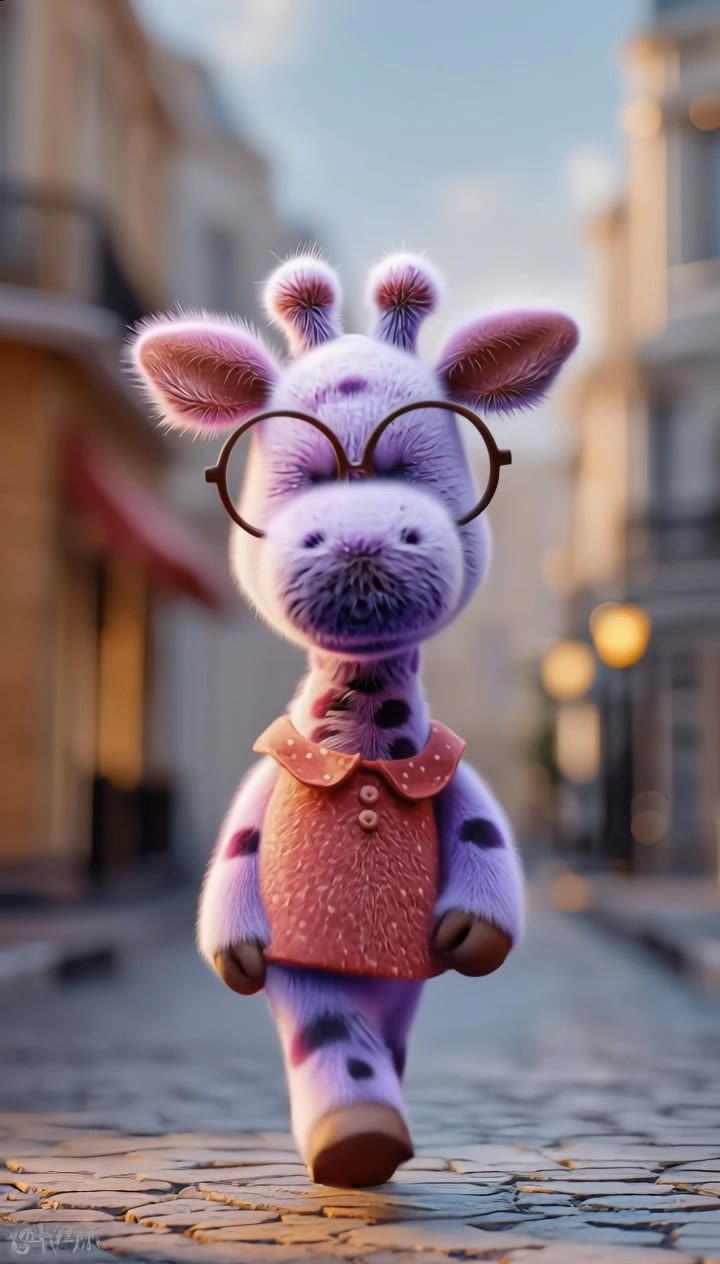 Cute Giraffe Walk - canvas for instagram reels AI video