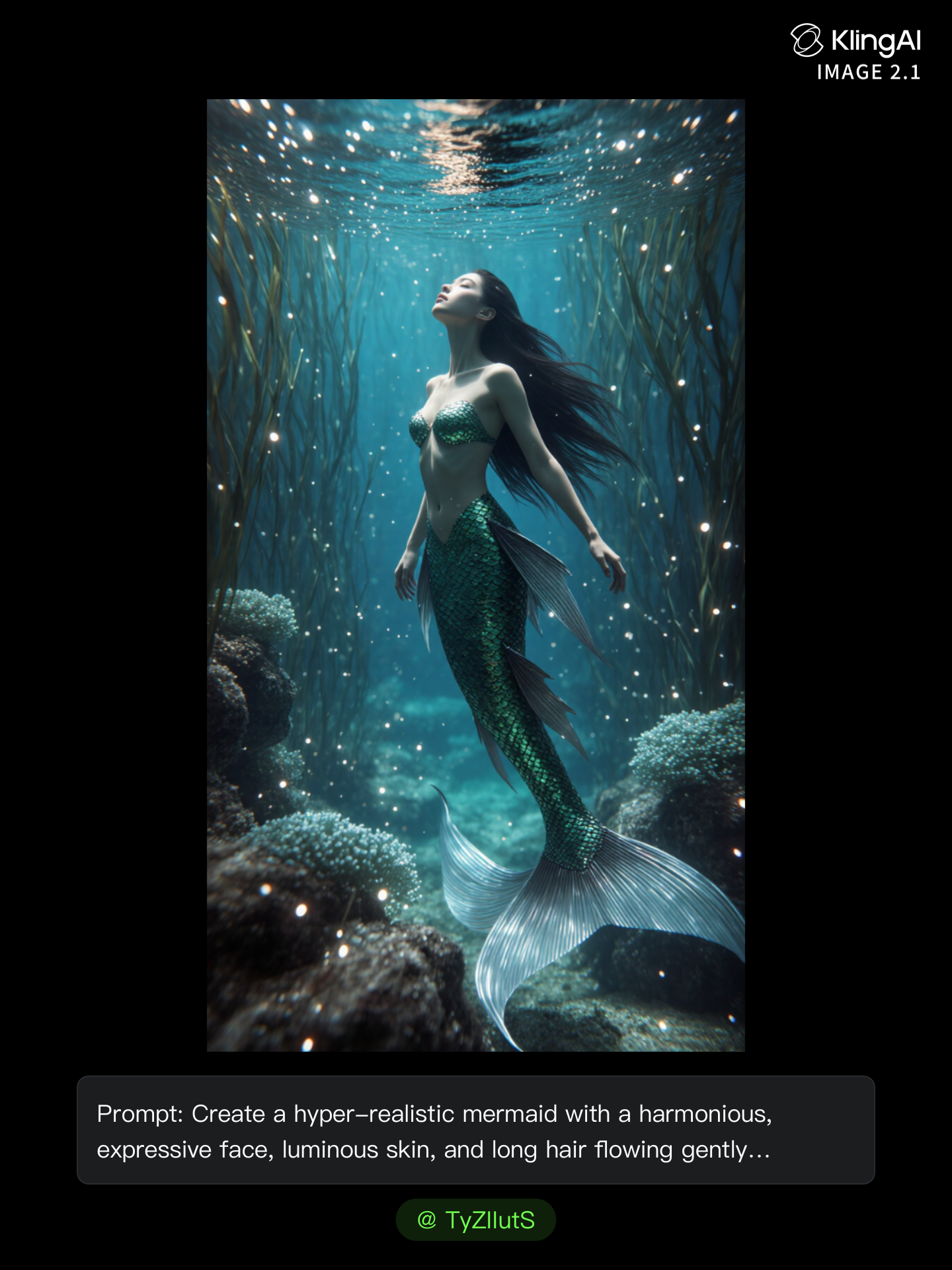 Kling AI work 297470914662992 - mermaid video AI image