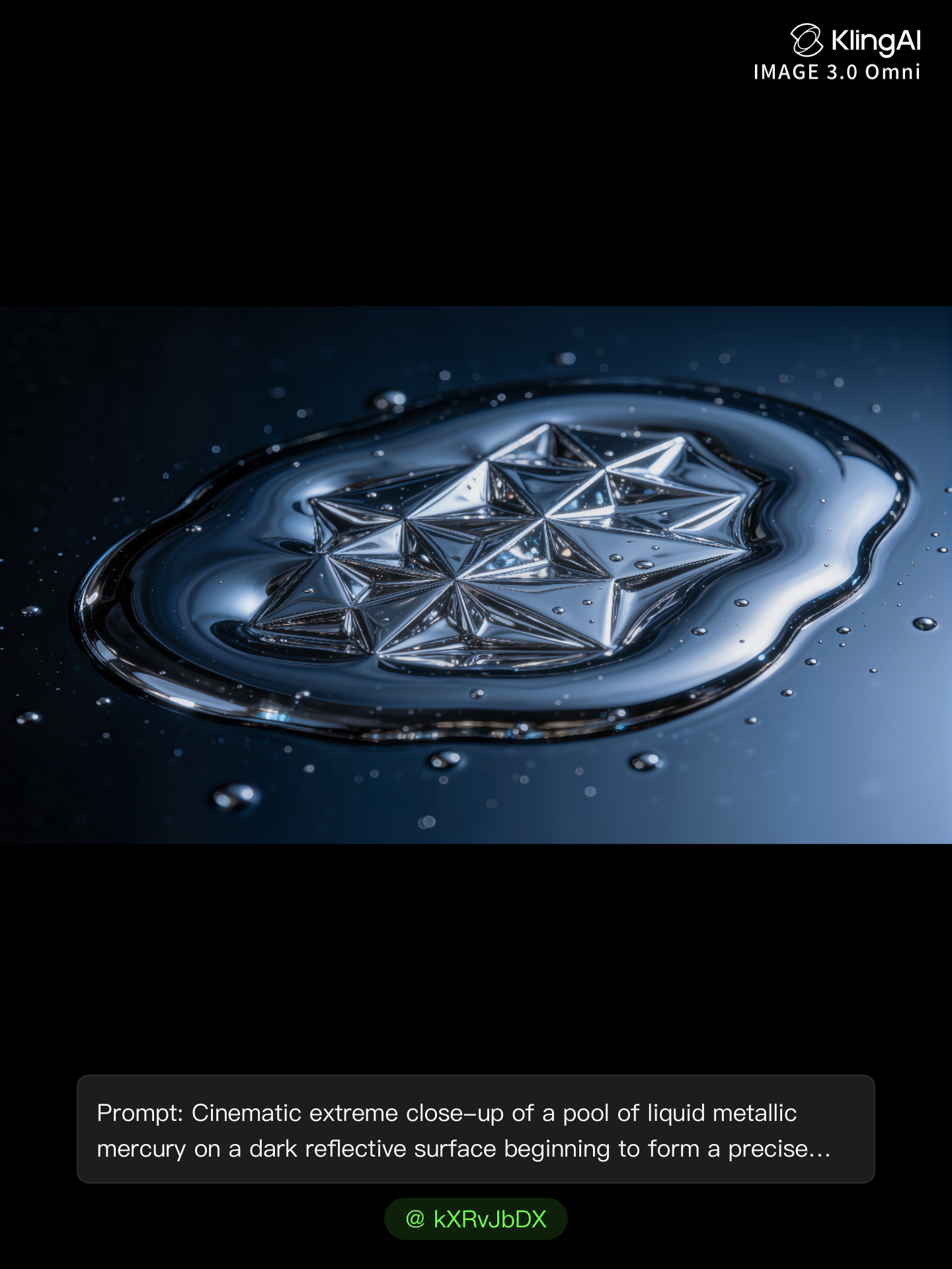 Liquid metal with geometric - chromatic metal no man's sky AI image