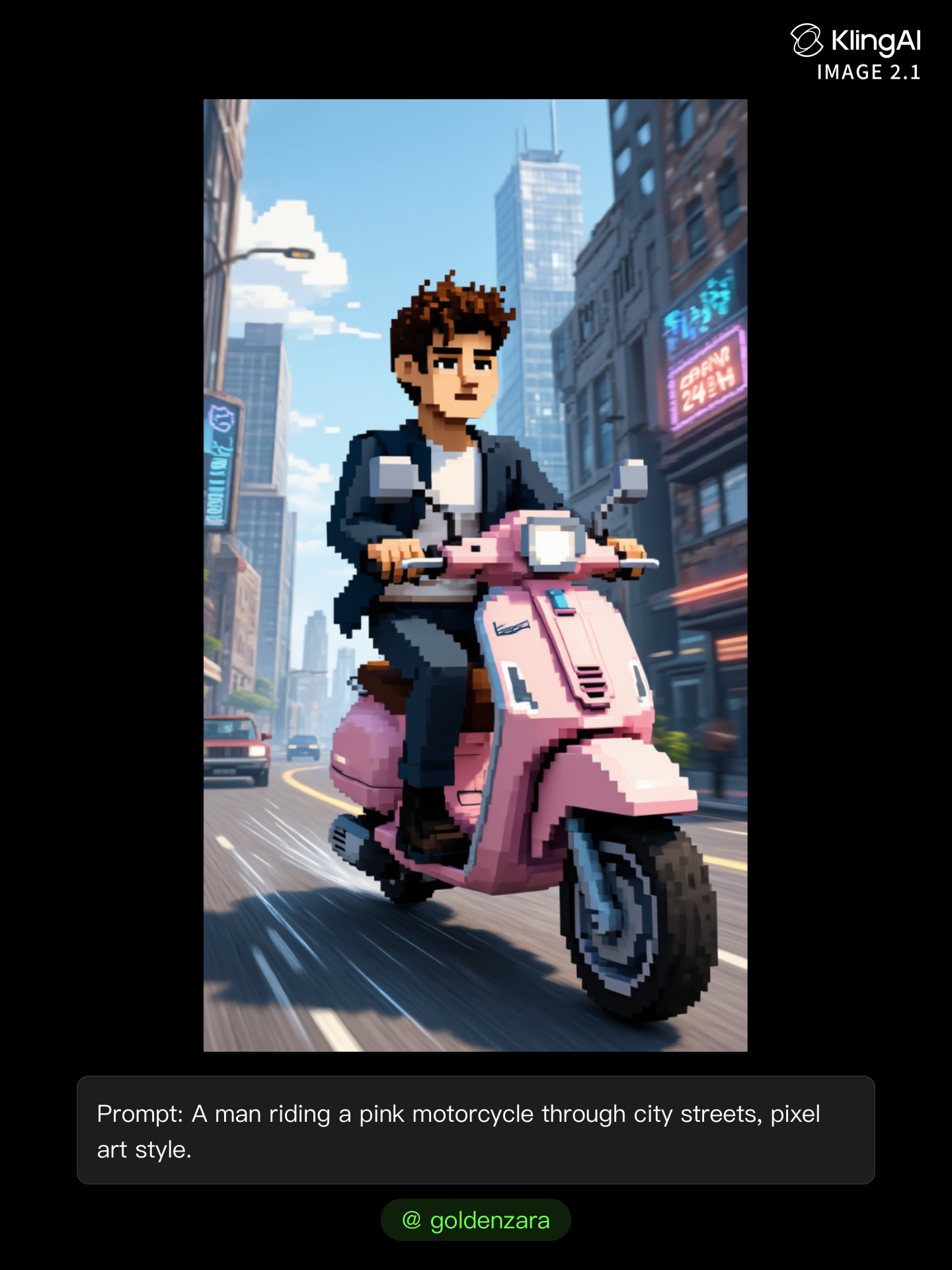 Kling AI work 315755026613968 - 16x16 pixel art generator AI image