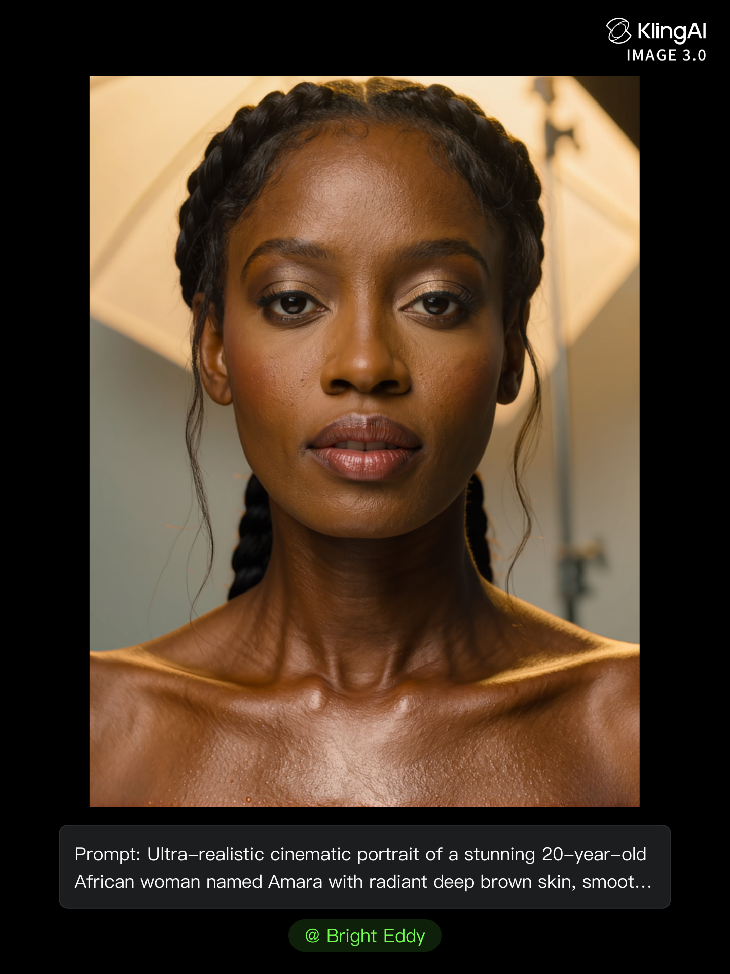 Kling AI work 316011912508485 - brown hair with face framing highlights AI image