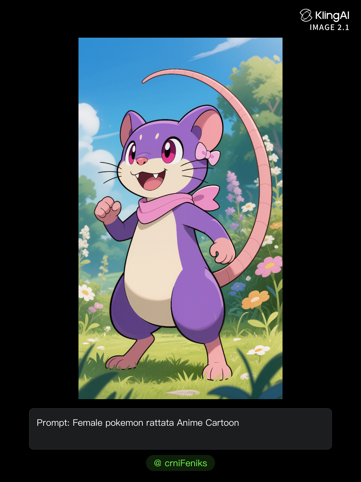 Kling AI work 297422229617977 - female cartoon AI image