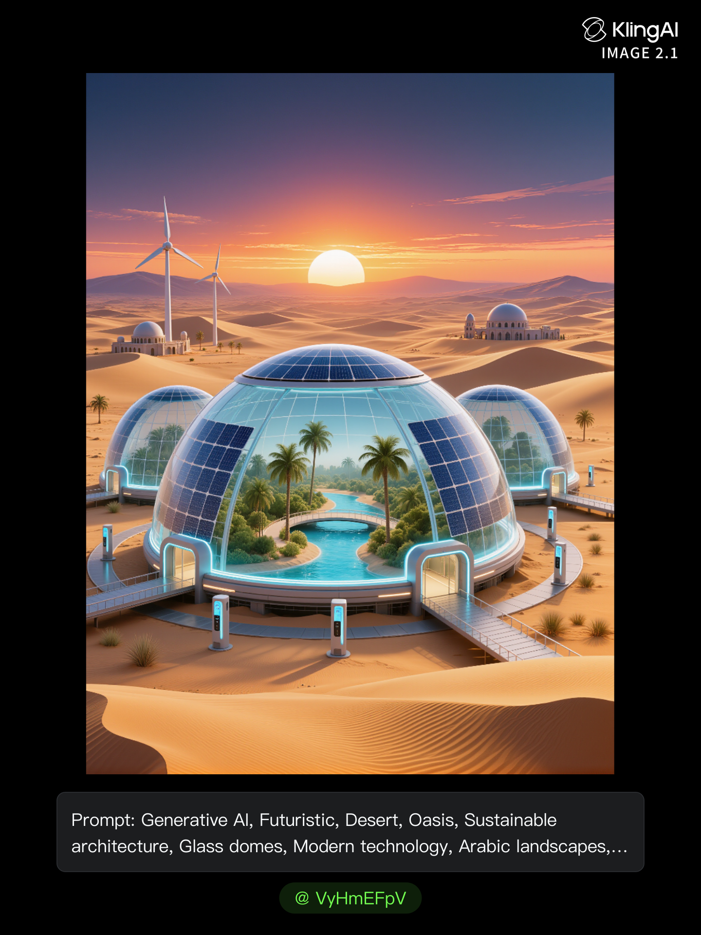 Futuristic Desert Oasis - generative ai image generation AI image