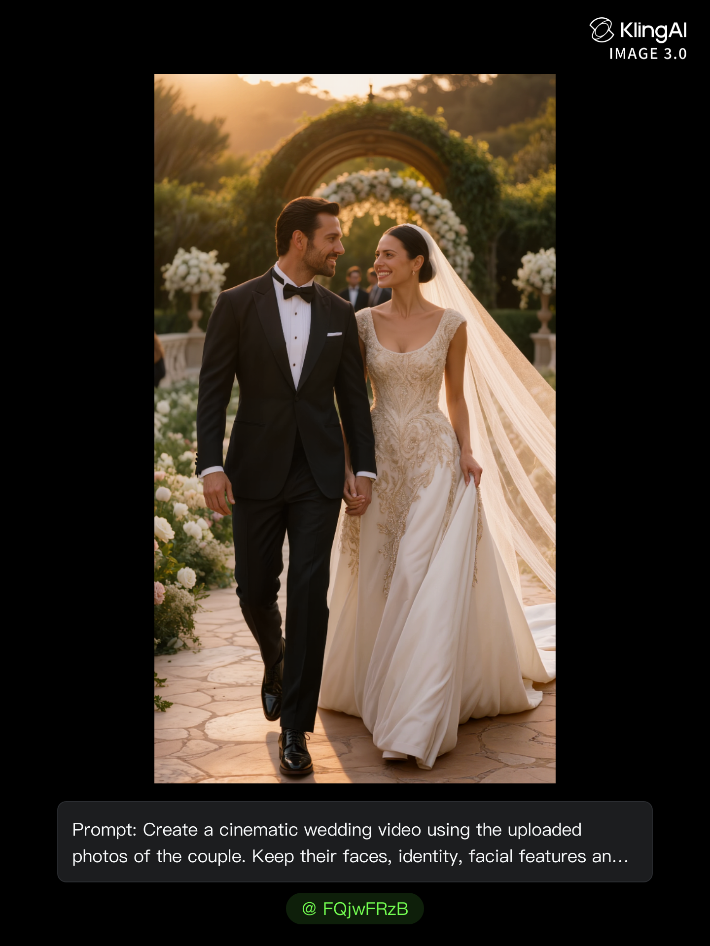 Kling AI work 317132057300828 - wedding announcement template AI image