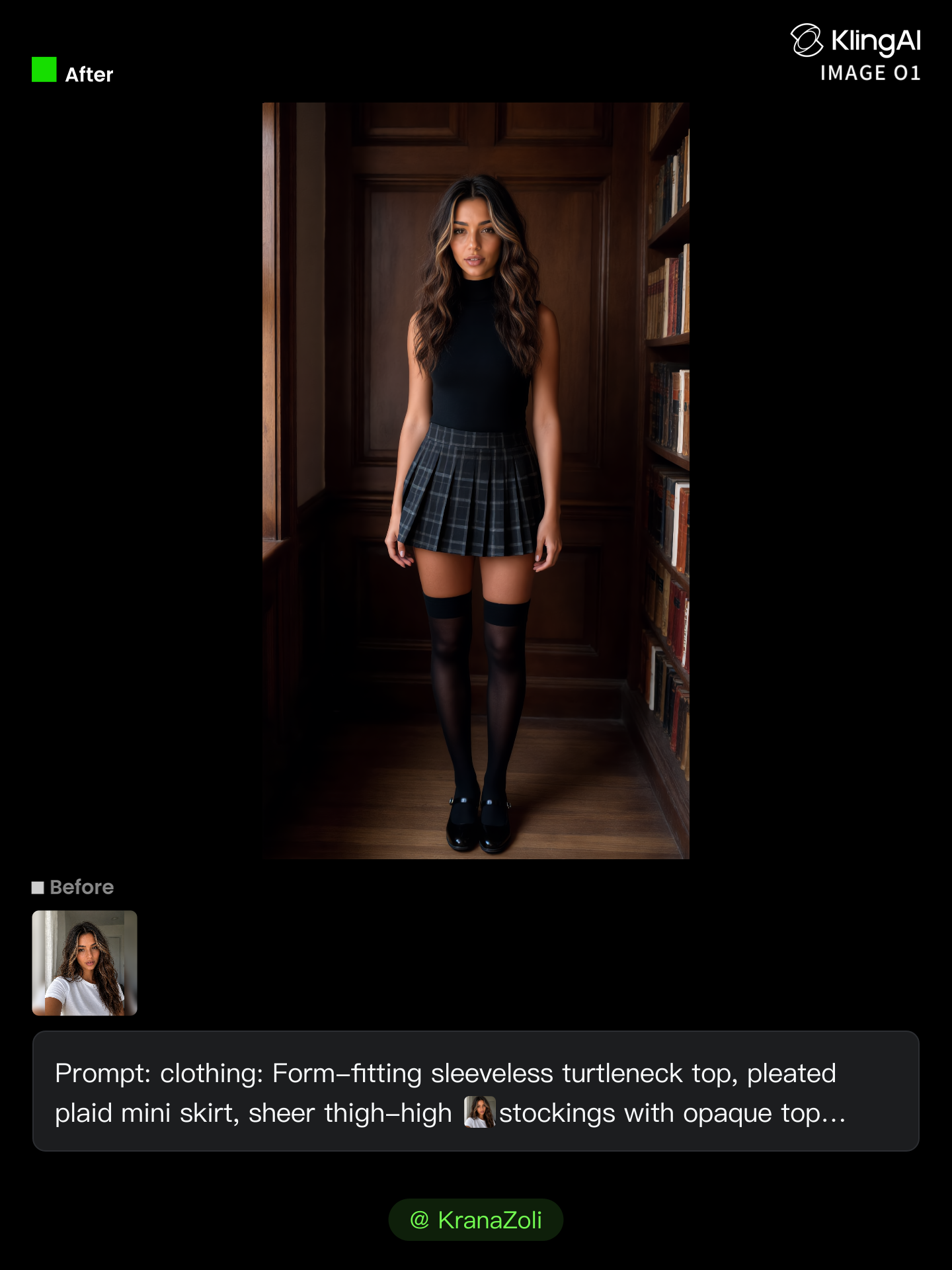 Kling AI work 312787433503241 - mini skirt bent over AI image