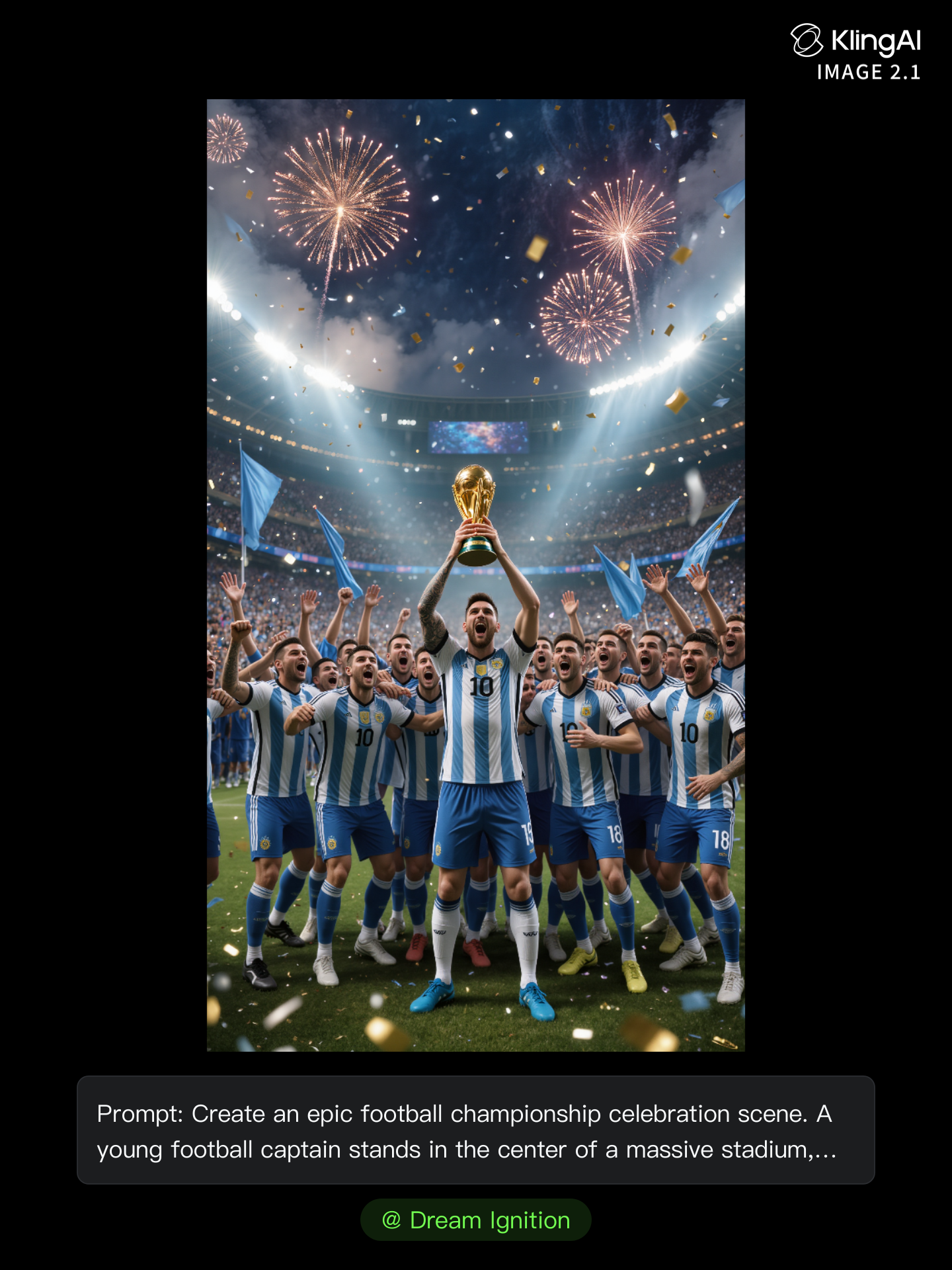 Kling AI work 313822029662090 - trophy celebration AI image
