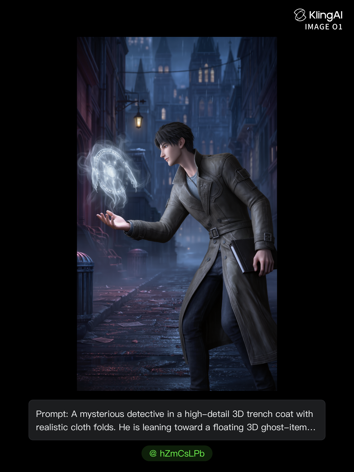 The Ghostly Evidence - detective animes AI image