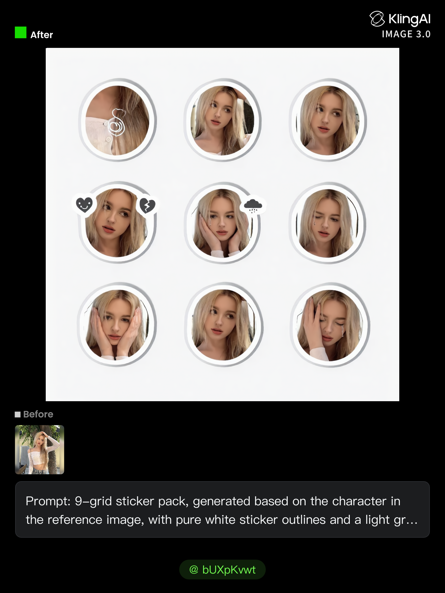 Kling AI work 309156167520297 - image sticker maker AI image