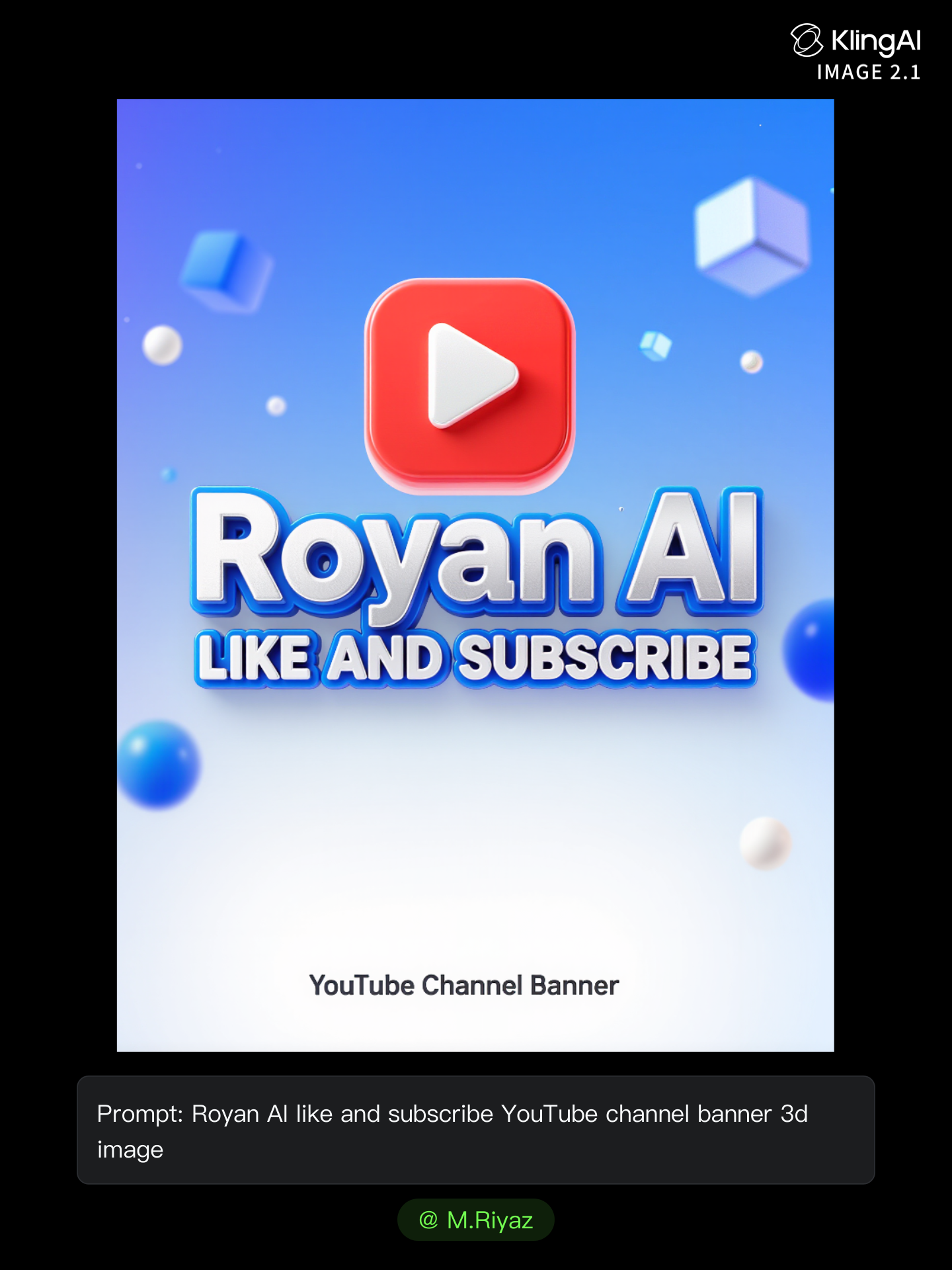 Kling AI work 317217100322401 - youtube banner image maker AI image