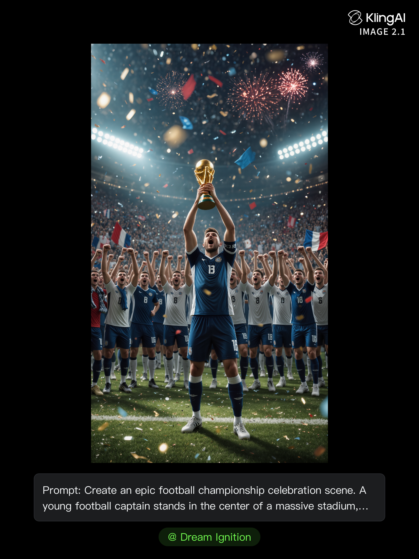 Kling AI work 313822133506959 - trophy celebration AI image