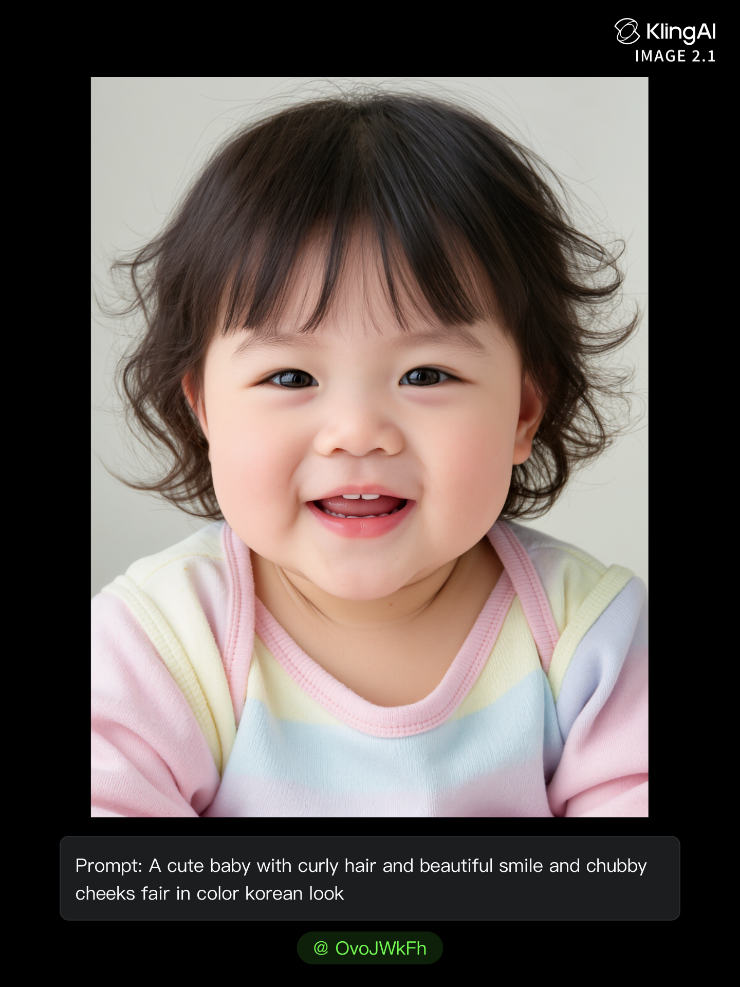  cutie - asian curly hair AI image