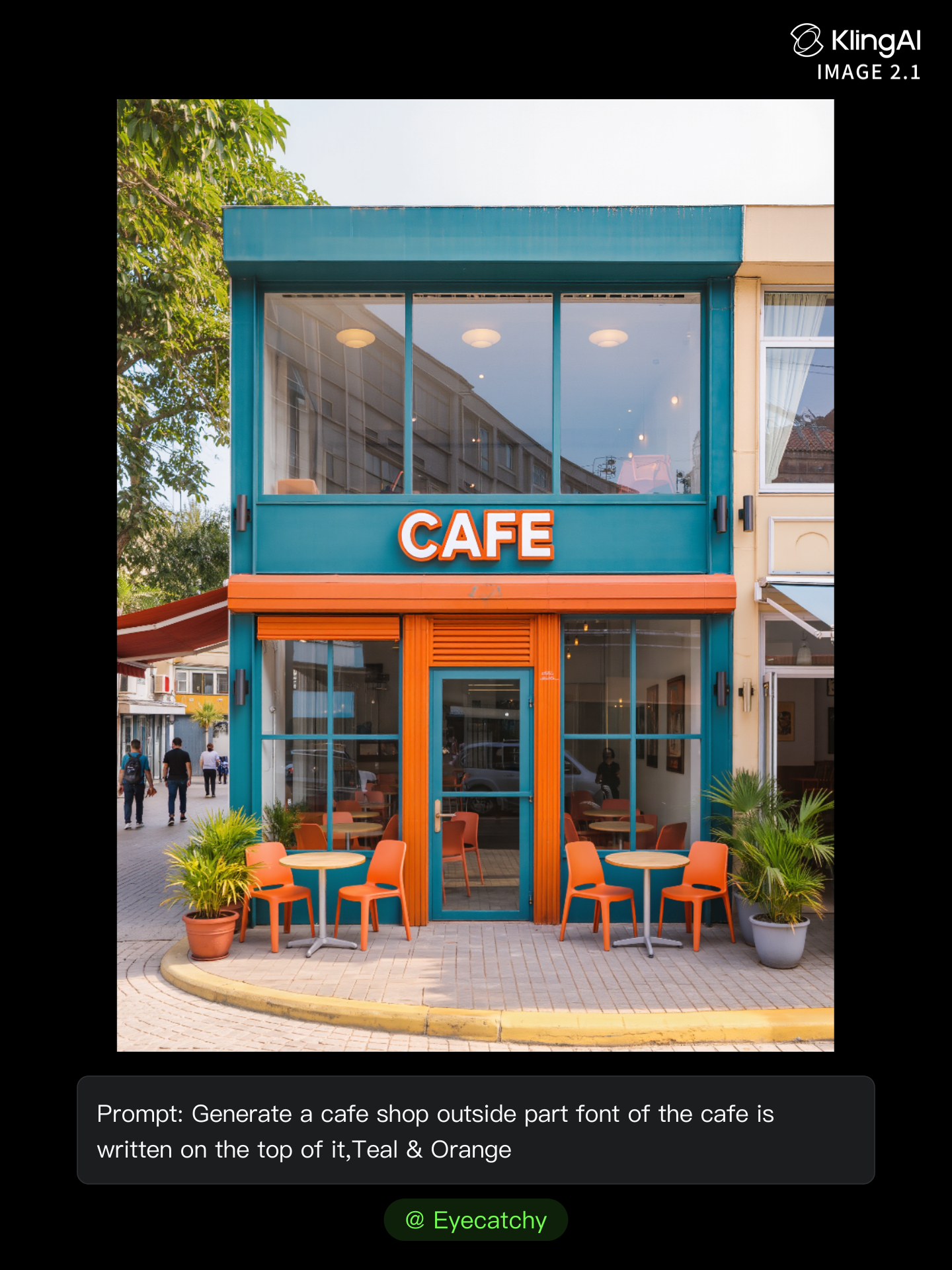 Kling AI work 311840339528873 - cafe wallpaper AI image