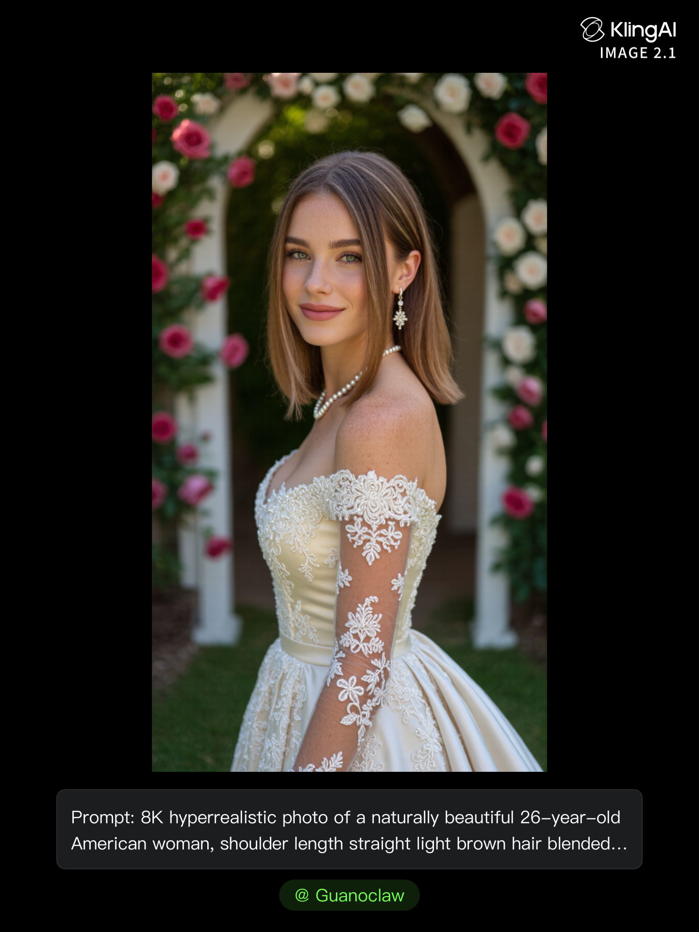 Kling AI work 299865017612813 - shoulder length brown hair with blonde highlights AI image