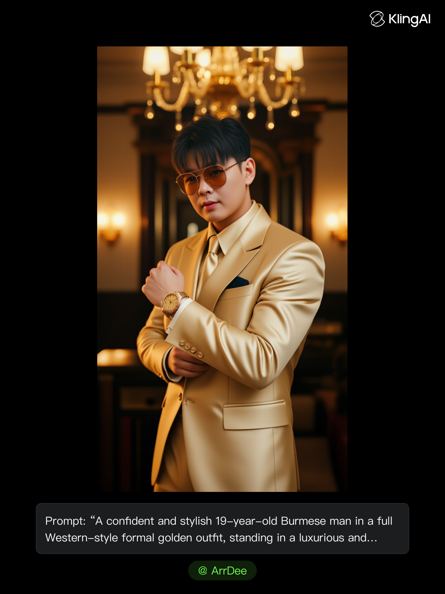 Kling AI work 299989436507216 - long slick back hairstyle men AI image