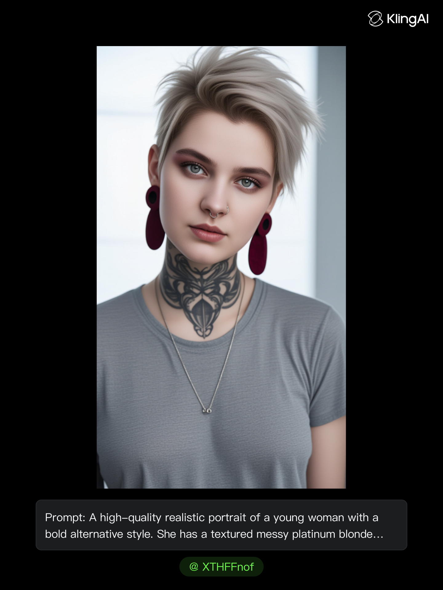Kling AI work 299487590524932 - short blonde pixie cuts AI image