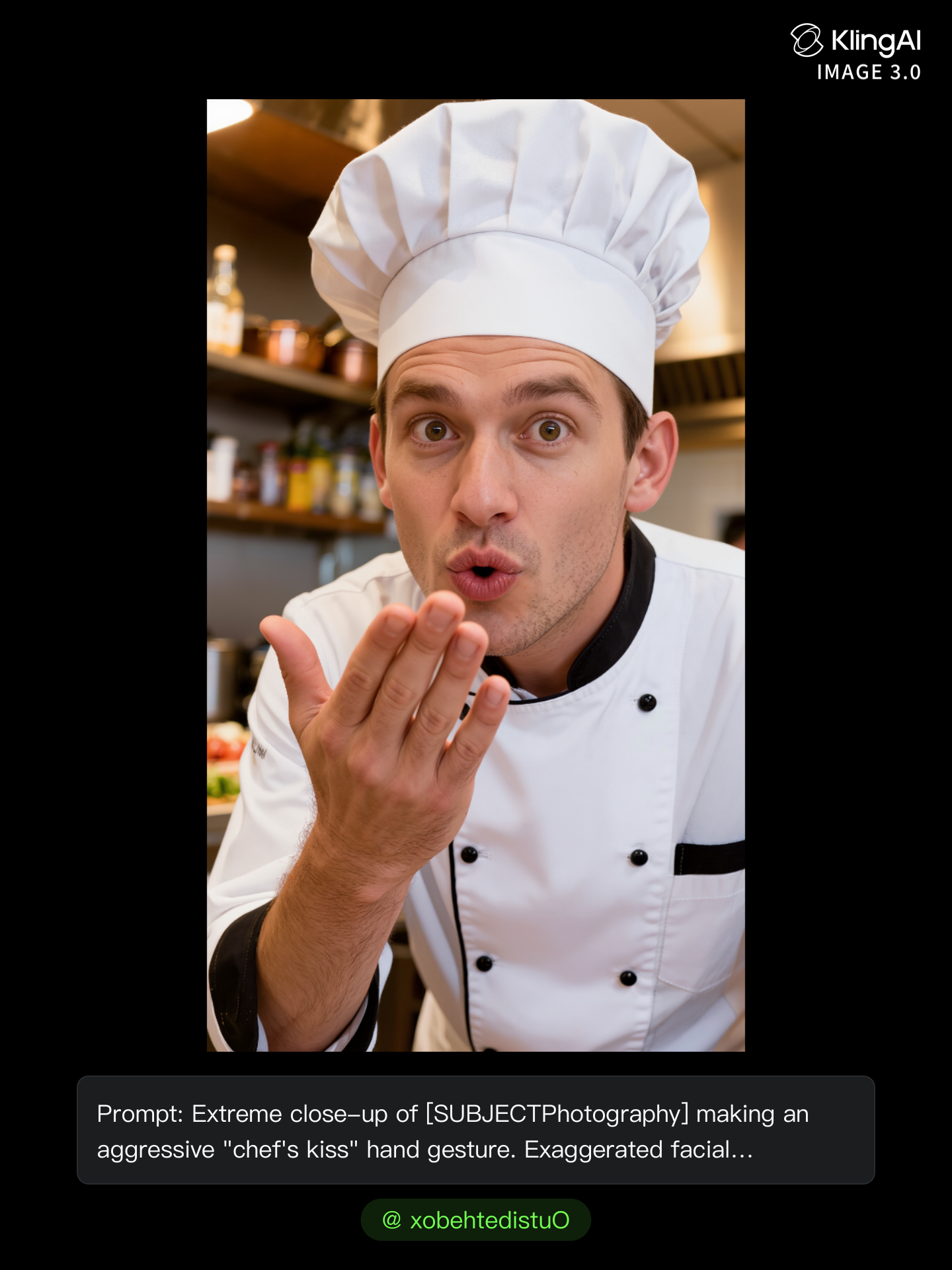 CHEF BLOWS A KISS... - gif cartoon kiss AI image