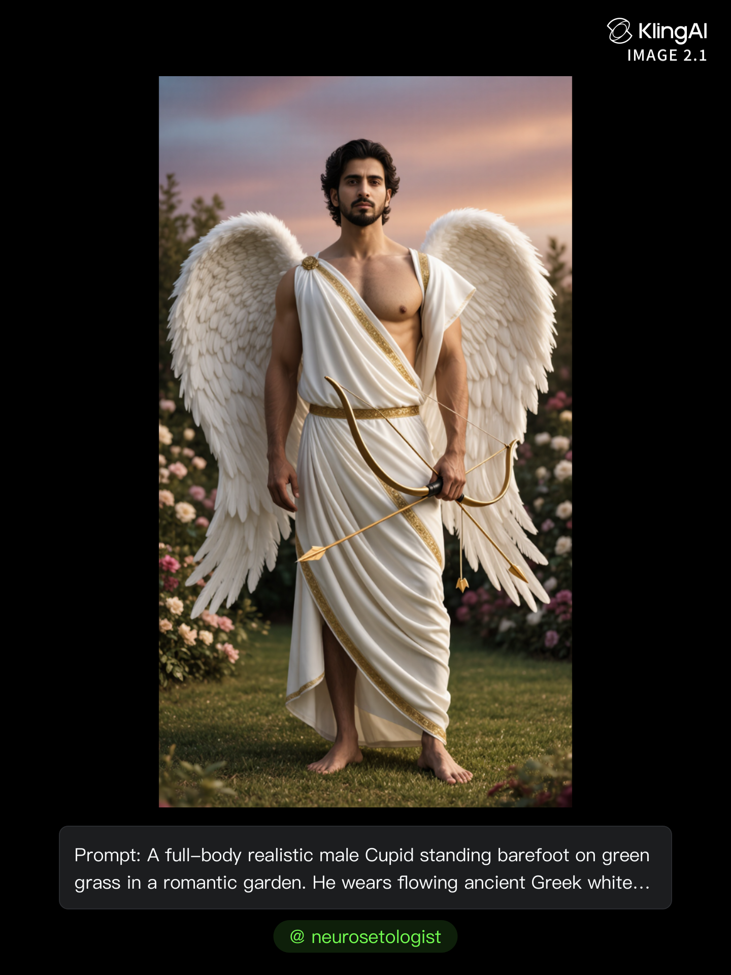 Full-Body Realistic Male Cupid - ai person generator full-body AI image