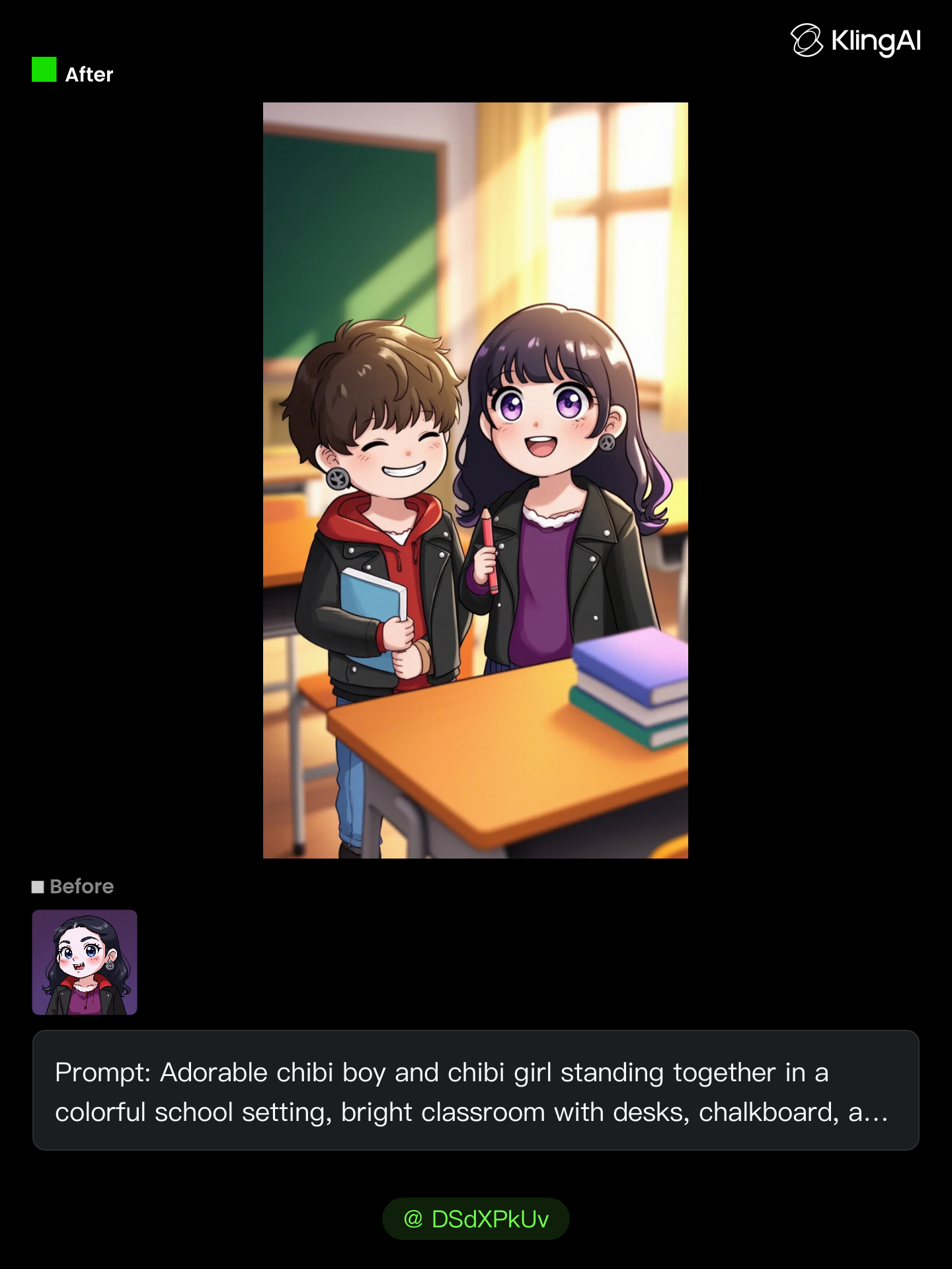 Kling AI work 314833554662800 - chibi cartoon characters AI image
