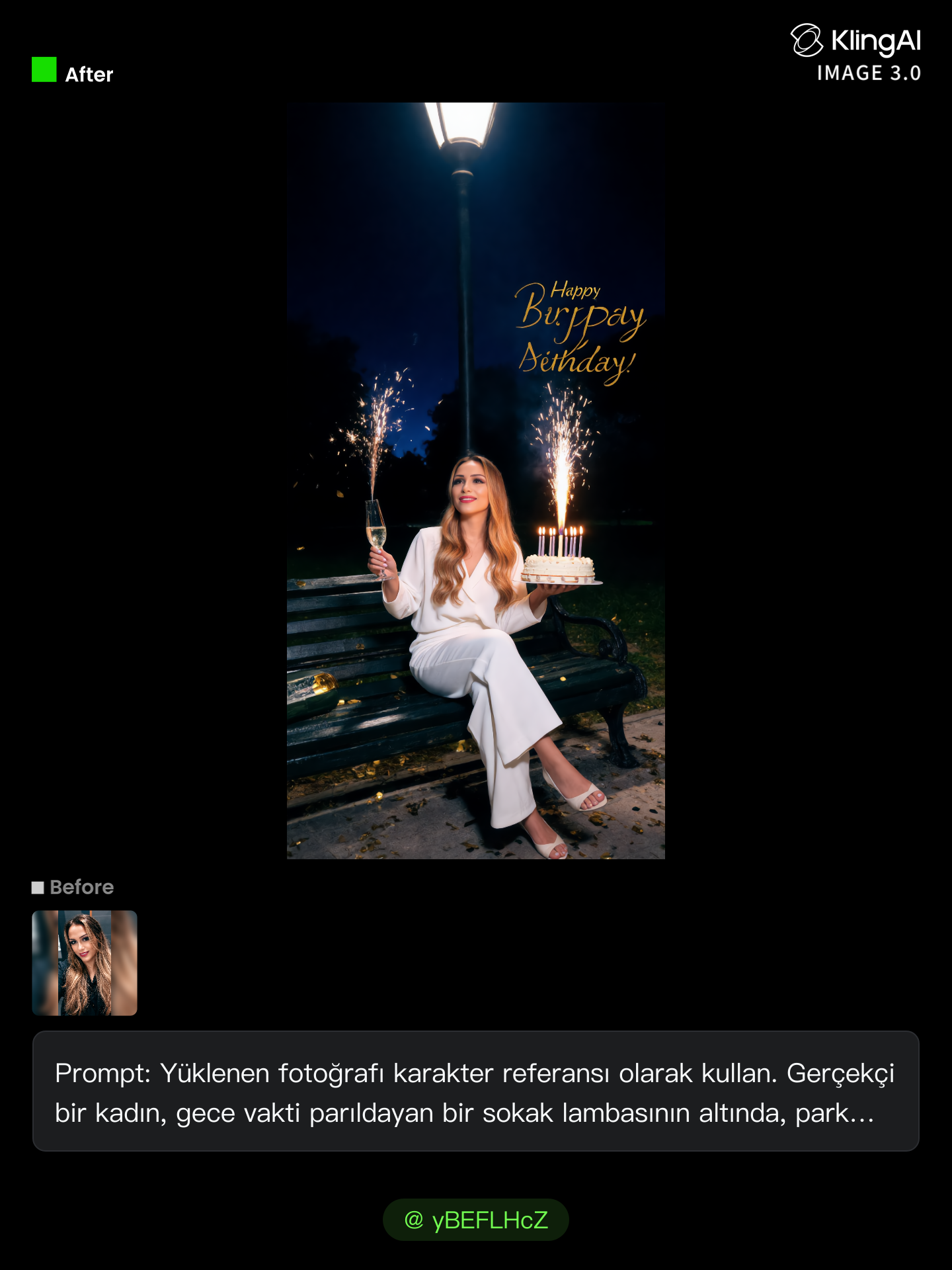Kling AI work 317237446507976 - happy birthday scene AI image