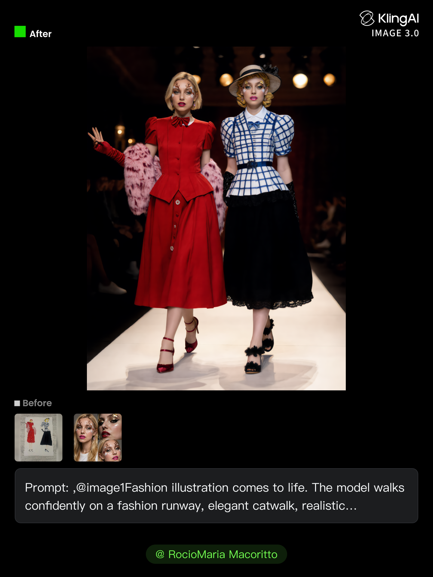 Rocio Maria Macoritto Fashion1 - high fashion model AI image