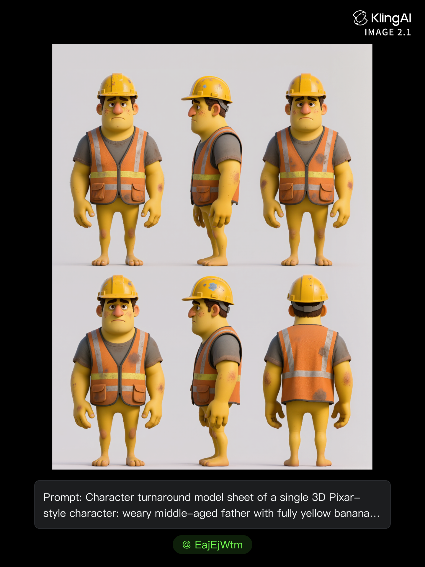 Kling AI work 316456446507389 - 3/4 face reference AI image