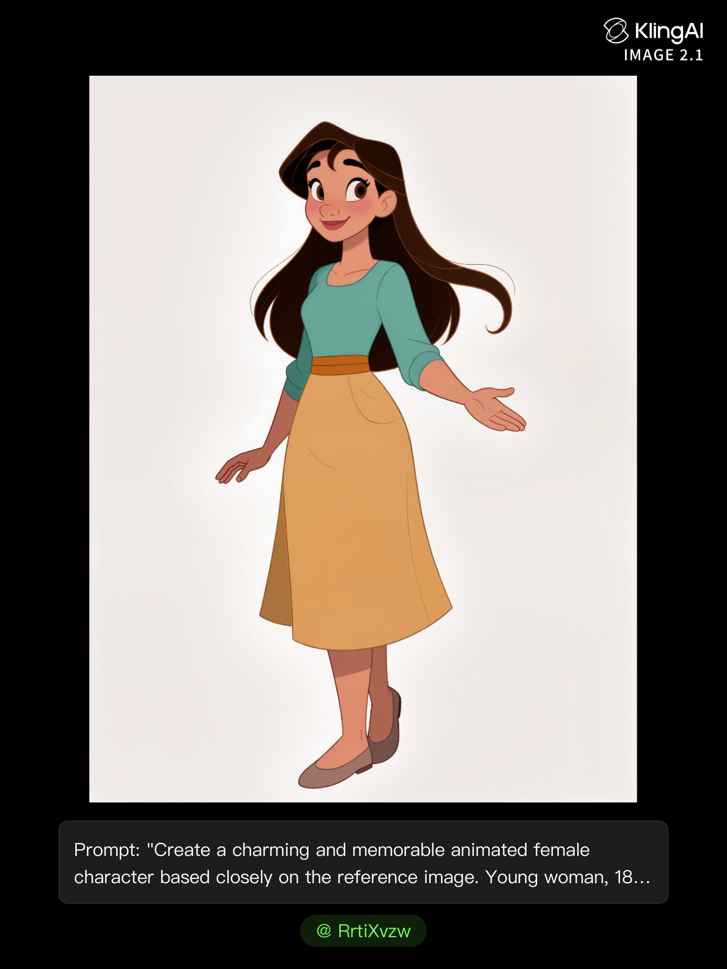 Kling AI work 320965405662727 - animated female characters AI image
