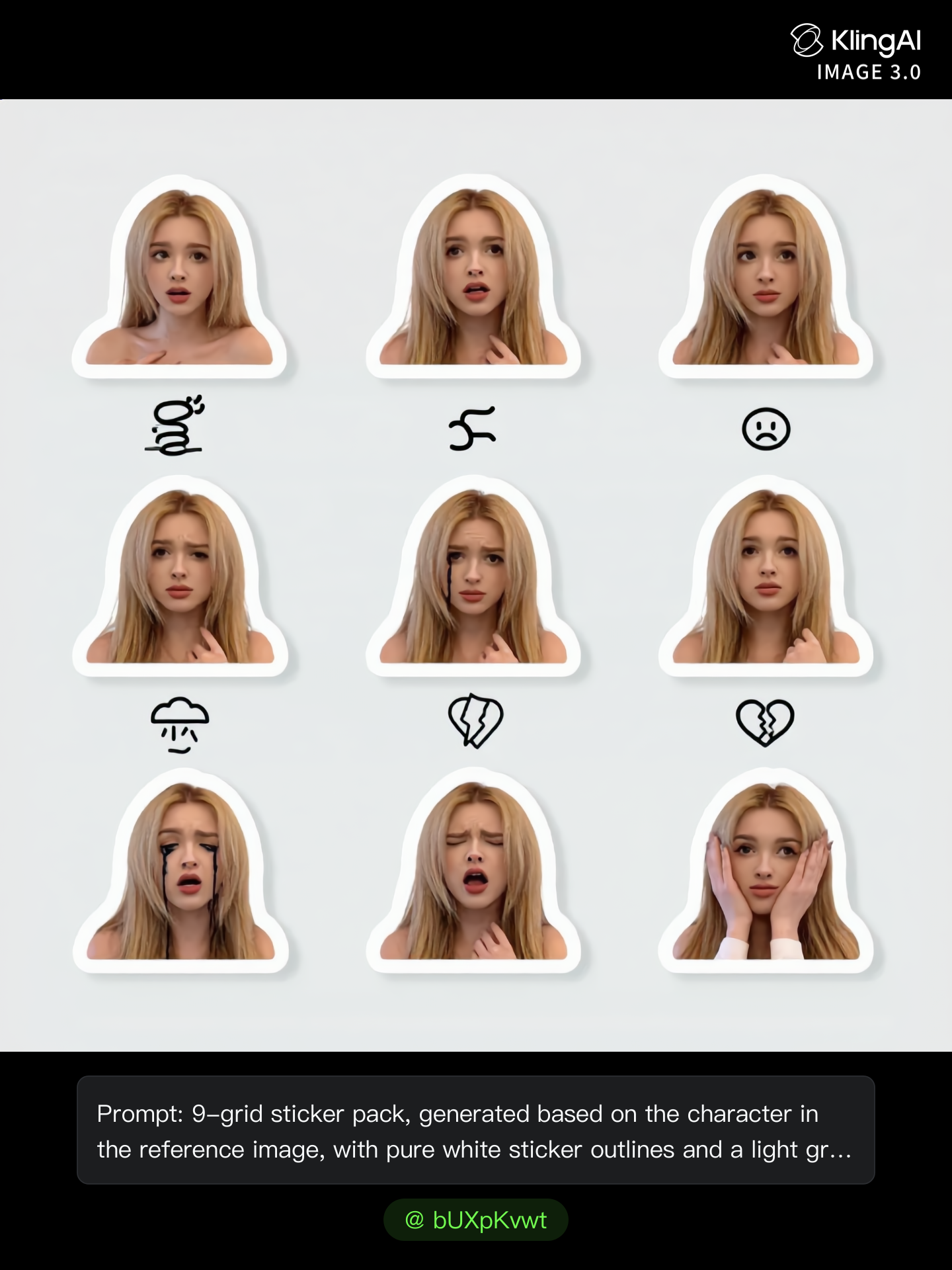 Kling AI work 309156043614545 - image sticker maker AI image