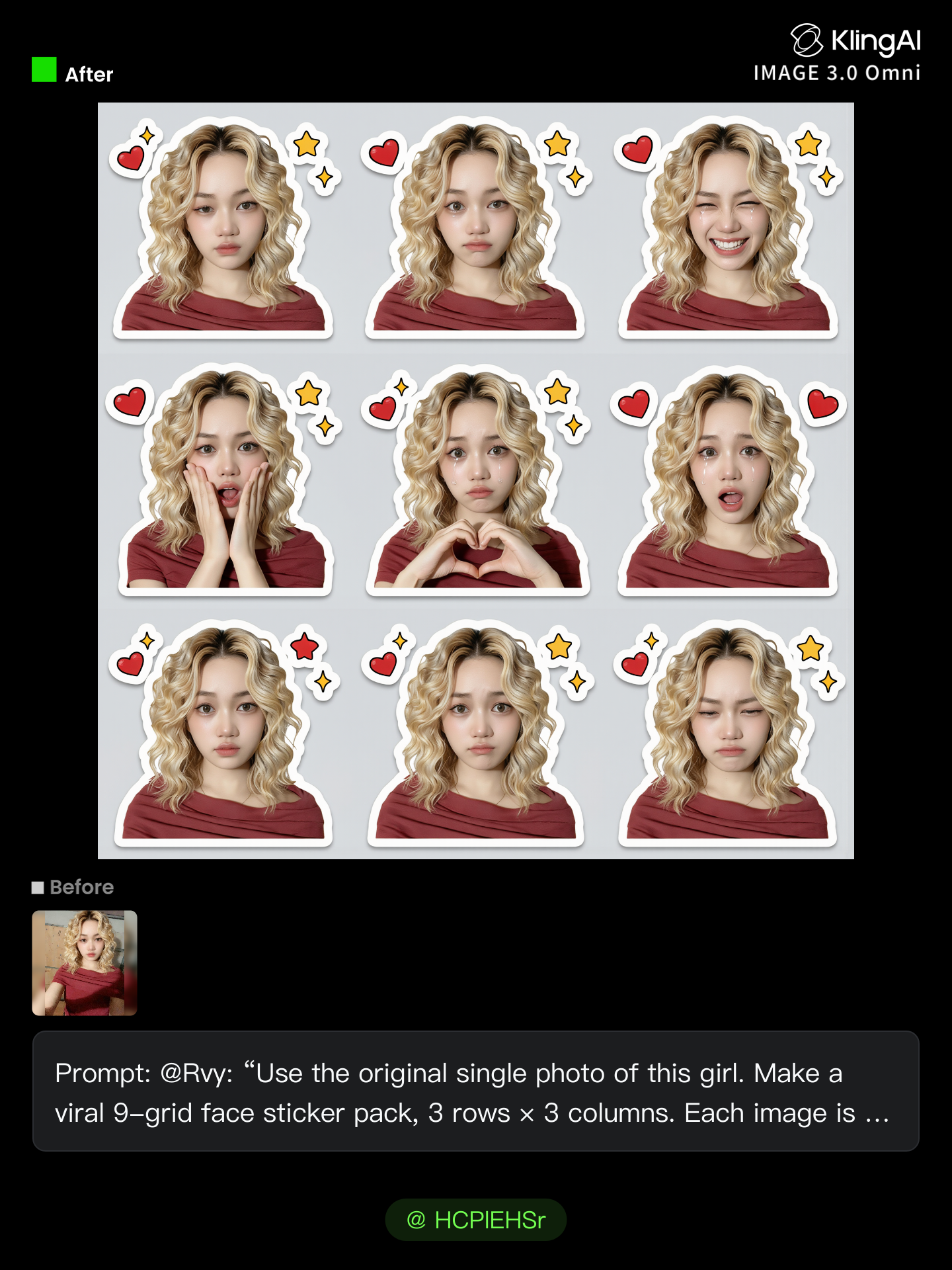 Kling AI work 309266796612059 - image sticker maker AI image