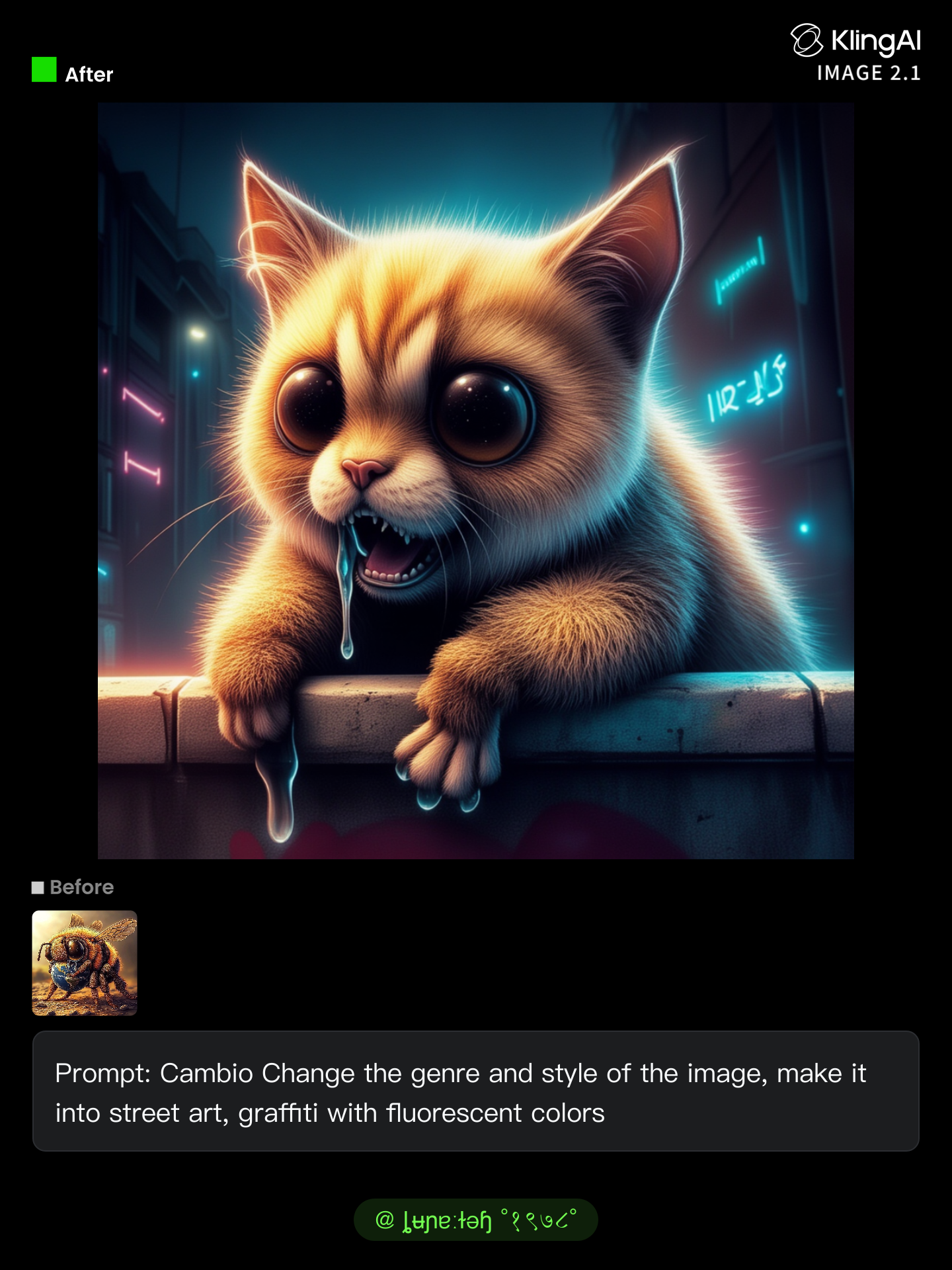 Kling AI work 309455600521642 - change image to specific art style AI image