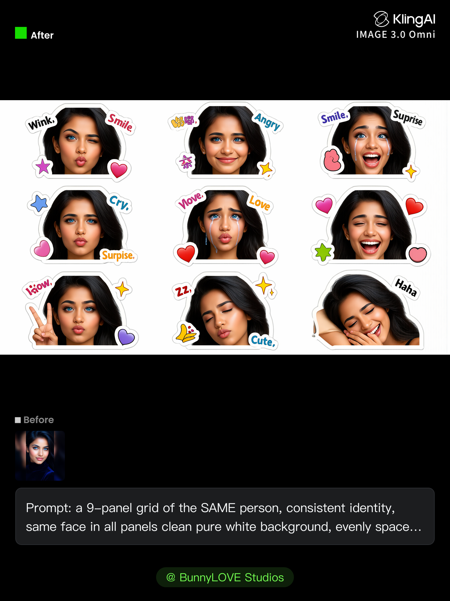 Kling AI work 309712420501013 - face expressions ai AI image