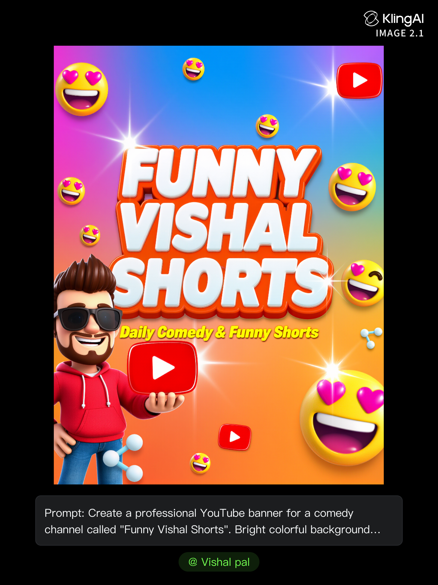 Kling AI work 313737069523690 - youtube banner image maker AI image