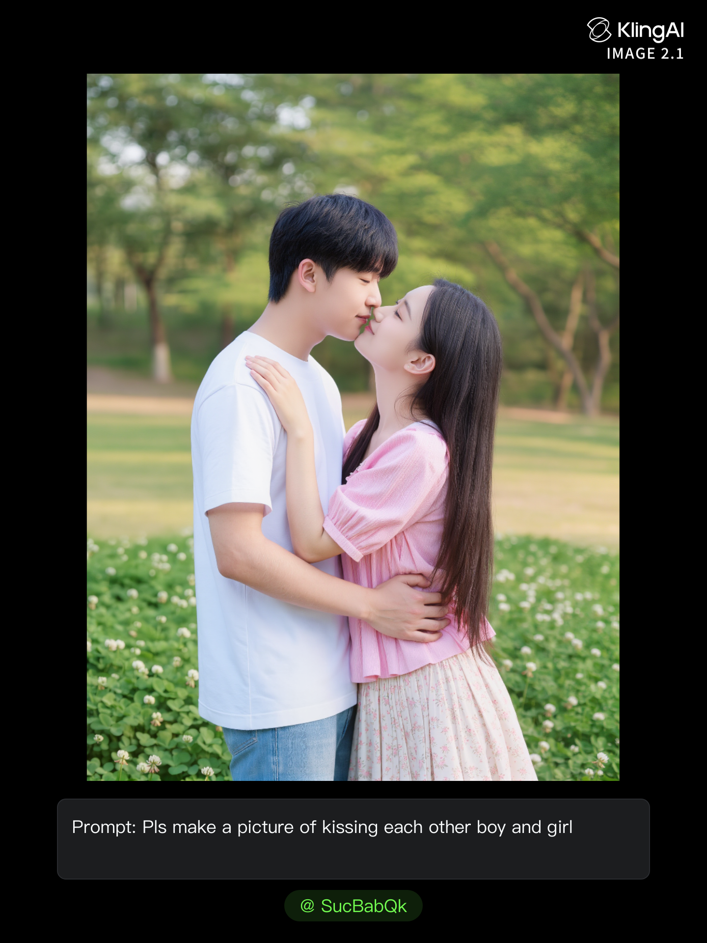 Kling AI work 315026237617297 - kissing kling 2 AI image
