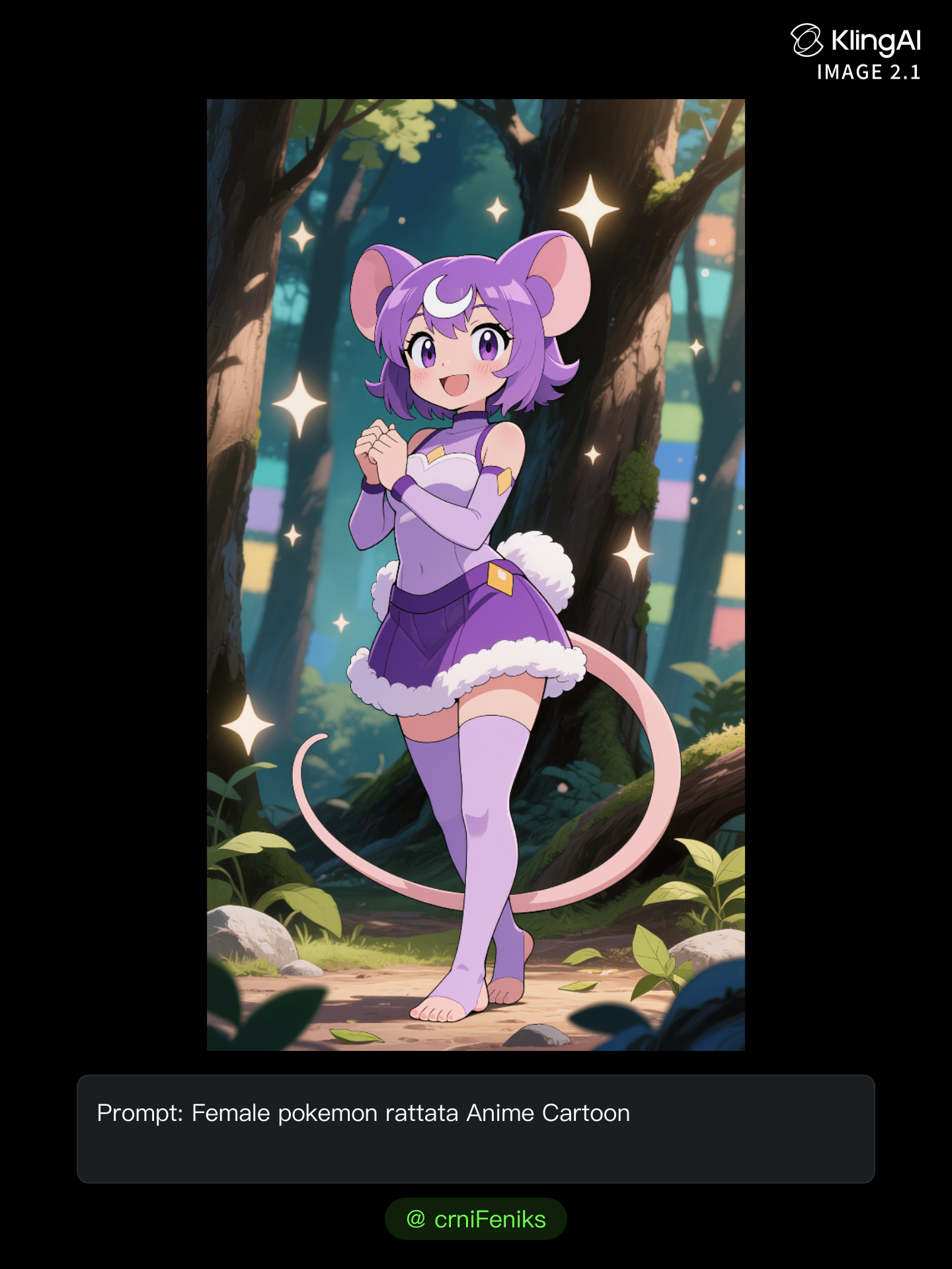Kling AI work 297421537524502 - female cartoon AI image