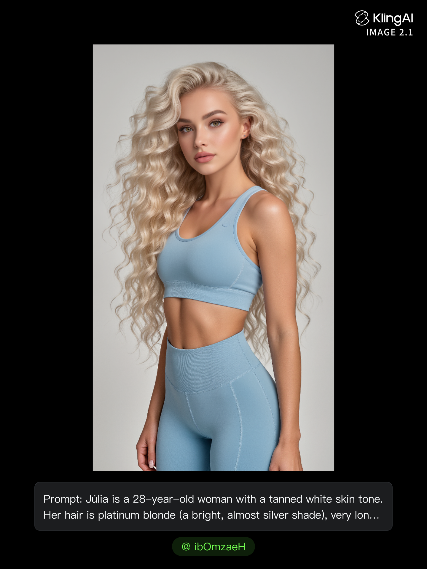 Julia influenciadora digital - ash blonde platinum blonde AI image