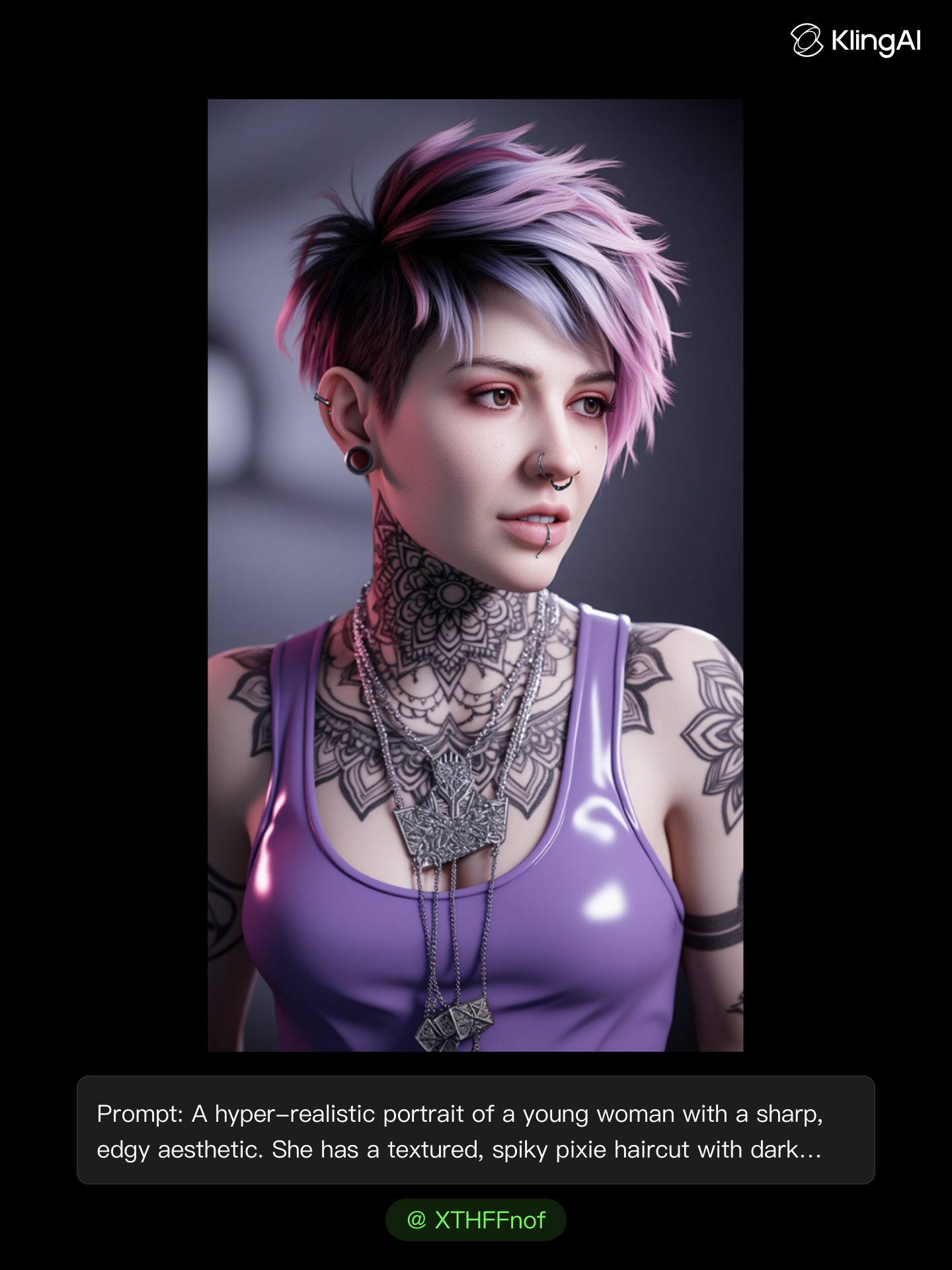 Kling AI work 299499713505906 - undercut pixie bob haircut AI image